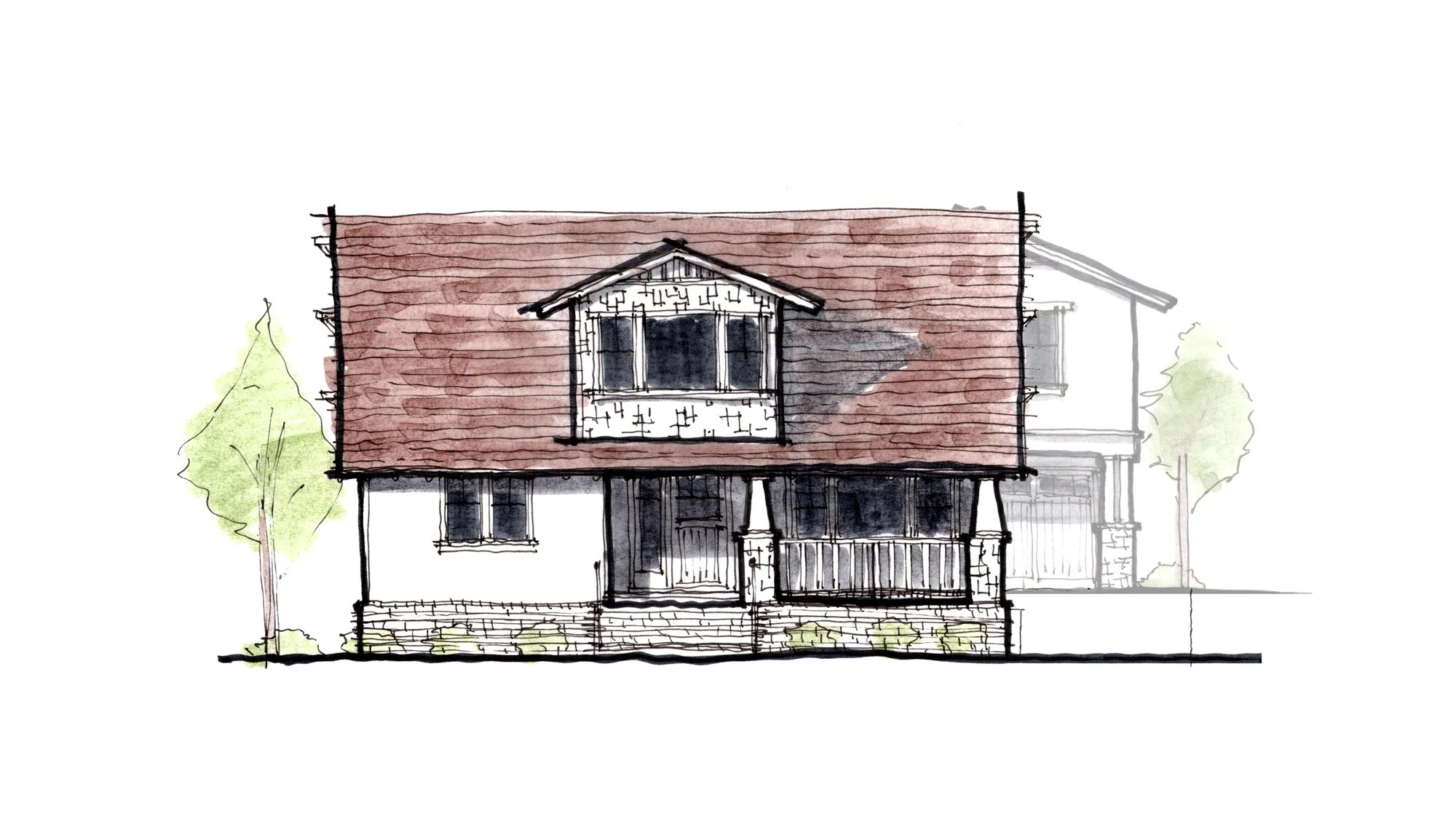 Altadena bungalow initial sketch