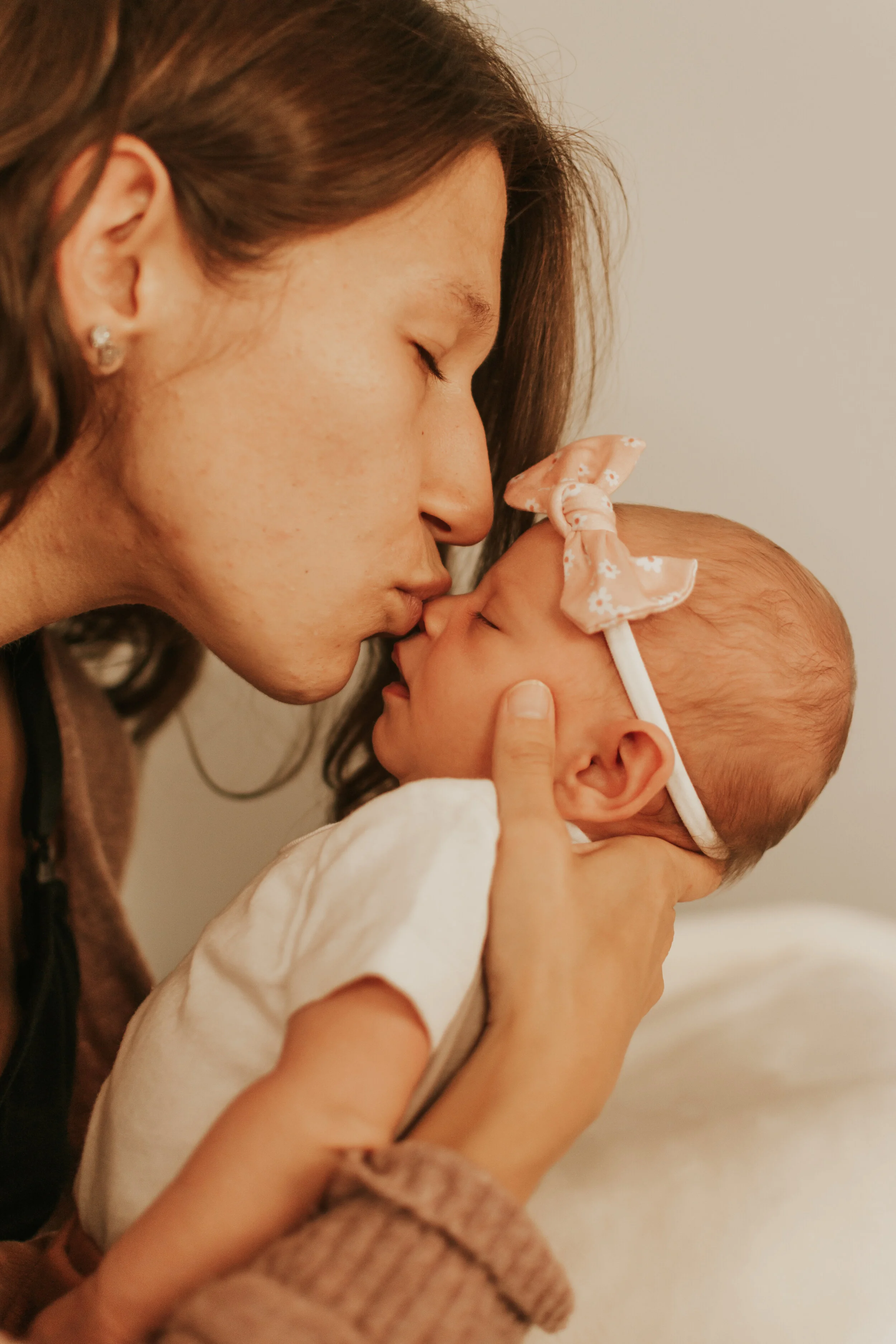 Lifestyle Newborn Session - Motherhood Session - Mommy and Me Session