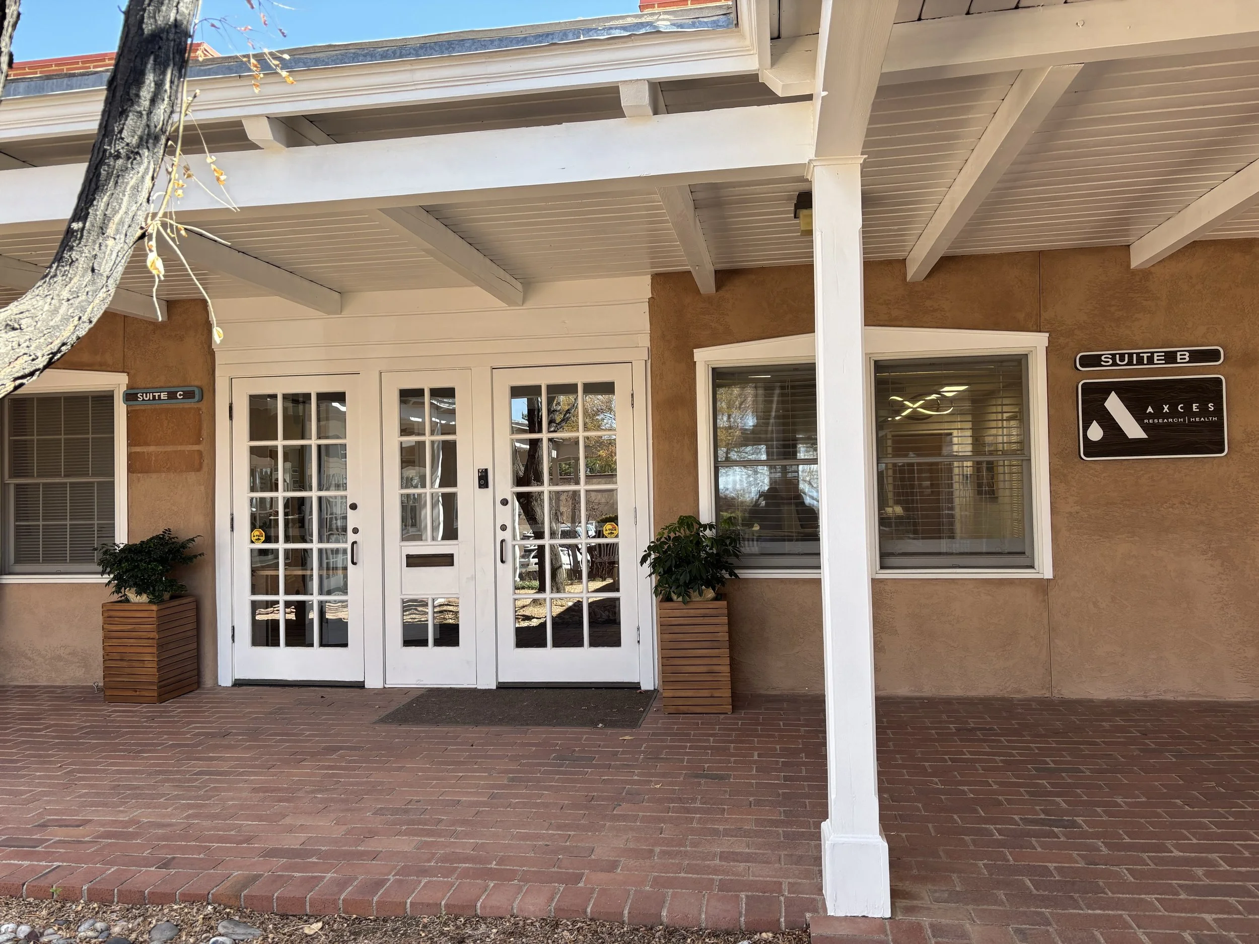 Front door of Axces Santa Fe building.