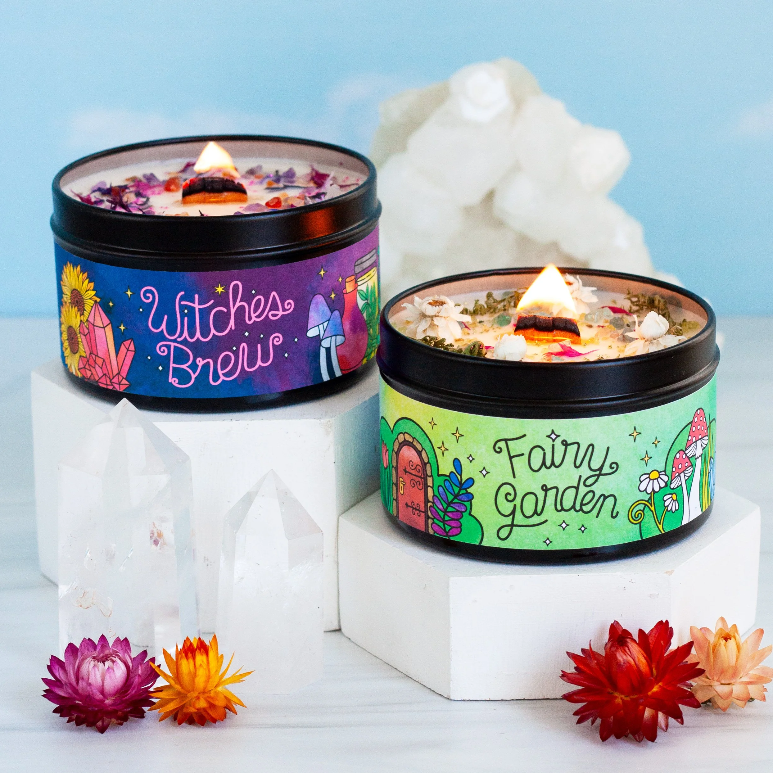 Garden & Cauldron Candle Gift Box - Set of 2 Candles