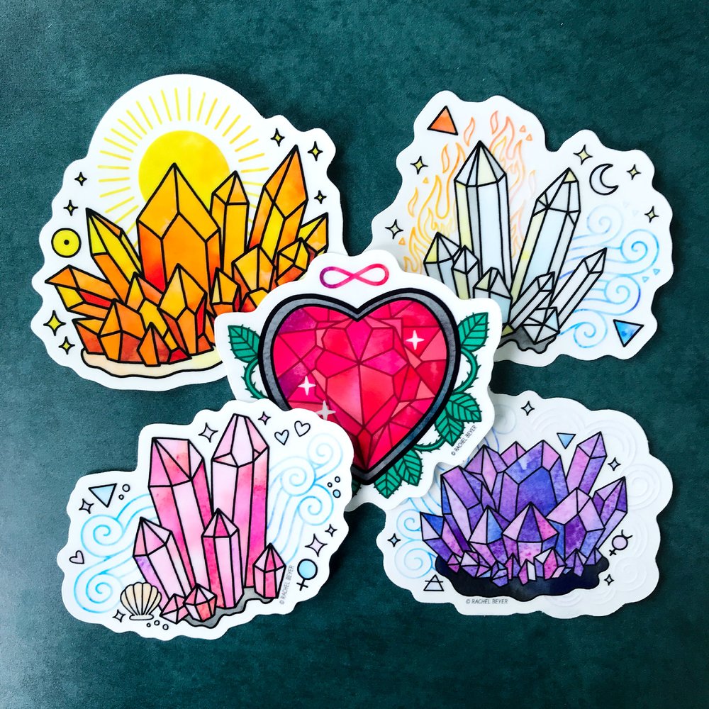 Gemstone Sticker Bundle — Rachel Beyer Artist Apothecary