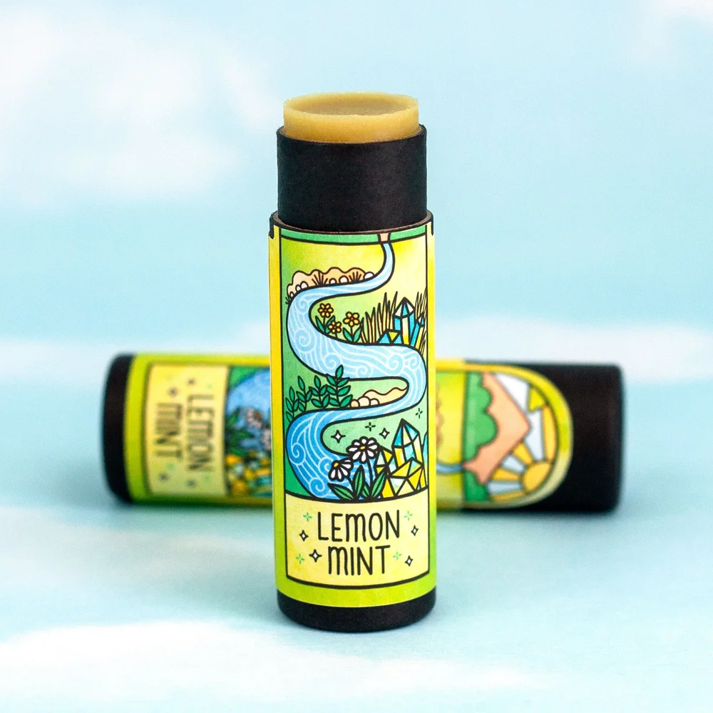 Lemon Mint - Herb Infused Lip Balm  Rachel Beyer Artist Apothecary
