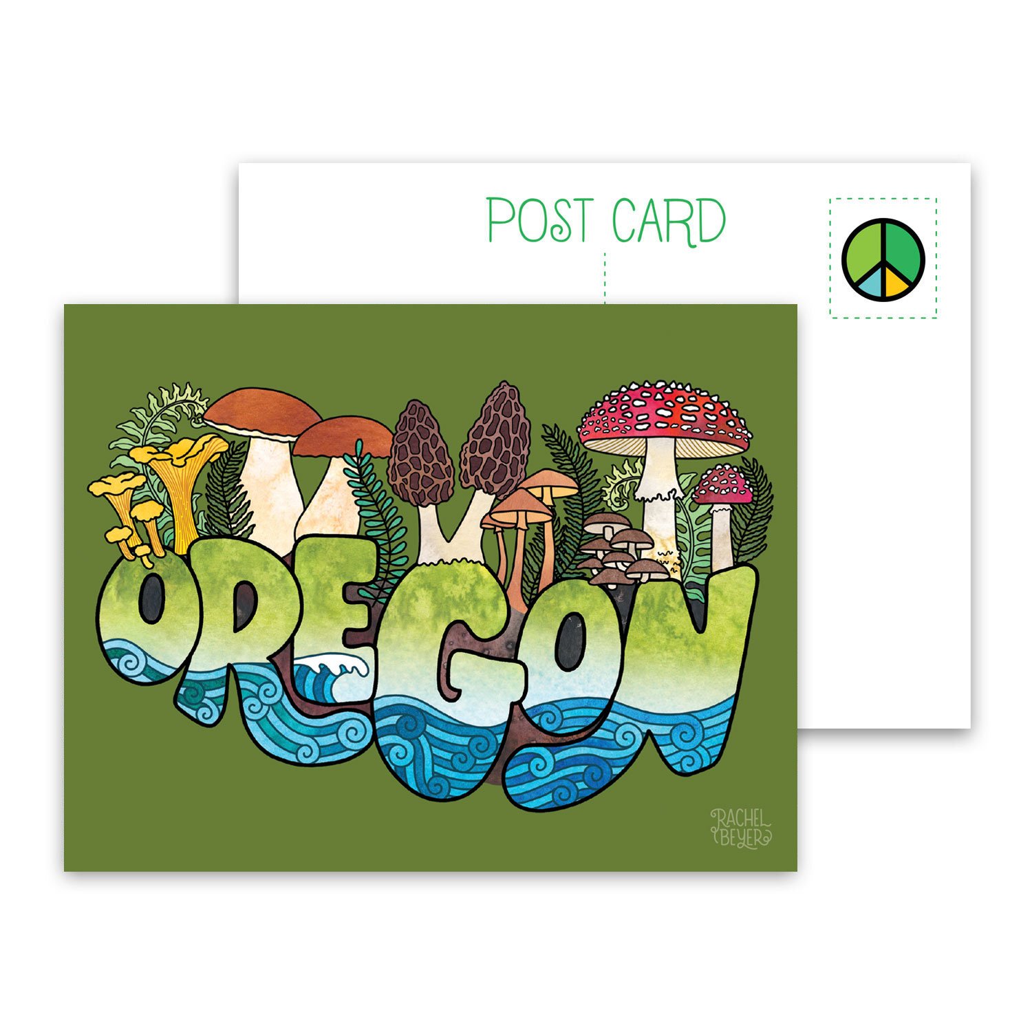 Oregon Mushrooms - Post Card