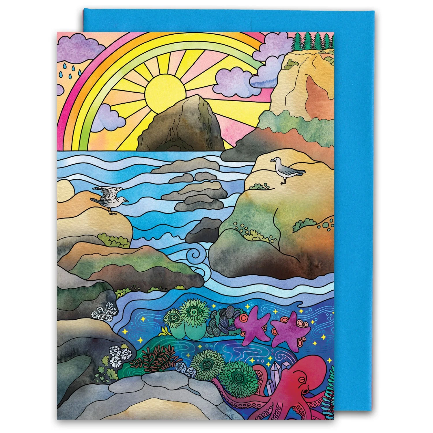 Oregon Coast / Haystack Rock - Greeting Card