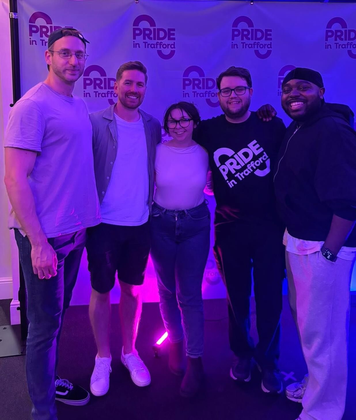 It&rsquo;s been another great week on our BUFF tour, being a part of @pridetrafford a particular highlight. Here&rsquo;s @somebenfen @jamalafranklin @dompateltech @robwardtoffee @tbtharose enjoying the evening @watersidearts_ 

#theatre #tour #newwri