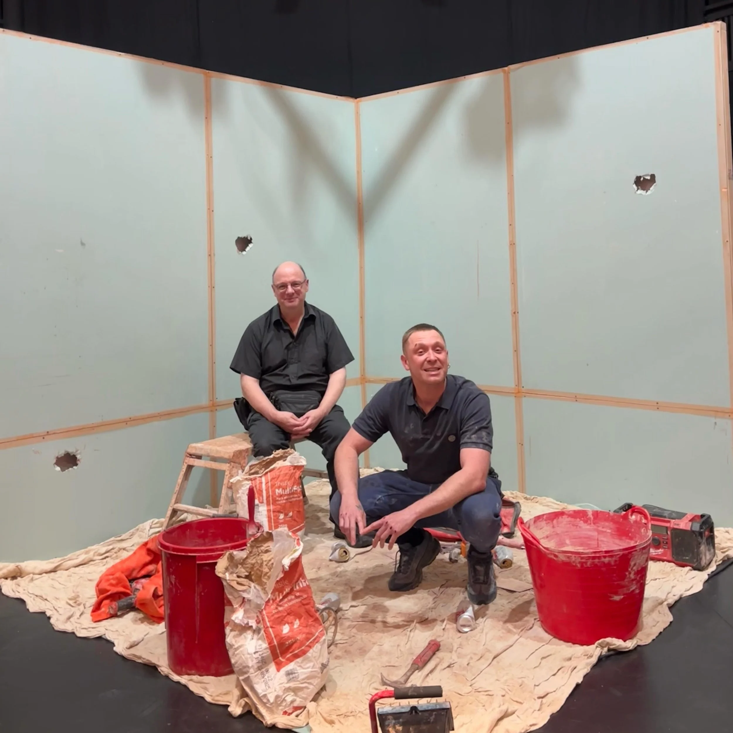 Joe (writer &amp; performer) and Tom (our incredible technical stage manager &amp; production manager) are ready to take Ipswich by storm! 

Thank you for having us @newwolsey 🖤

🎟️ All tickets available via the Linktree in our bio or via the indiv