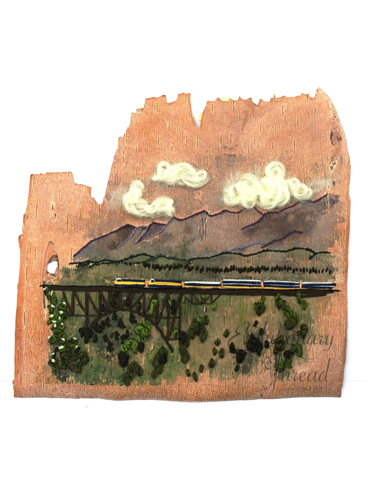 Over Hurricane Gulch - Alaska Railroad - Fine Art Print