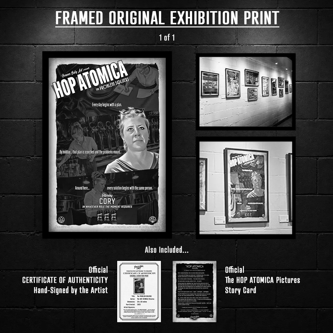 FRAMED ORIGINAL EXHIBITION PRINT - The HOP ATOMICA Pictures: The PROBLEM SOLVERS
