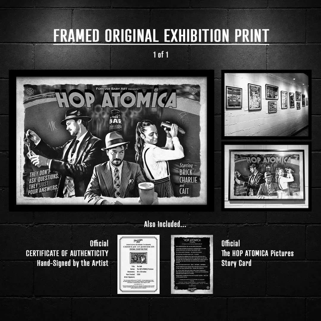 FRAMED ORIGINAL EXHIBITION PRINT - The HOP ATOMICA Pictures: The BAR