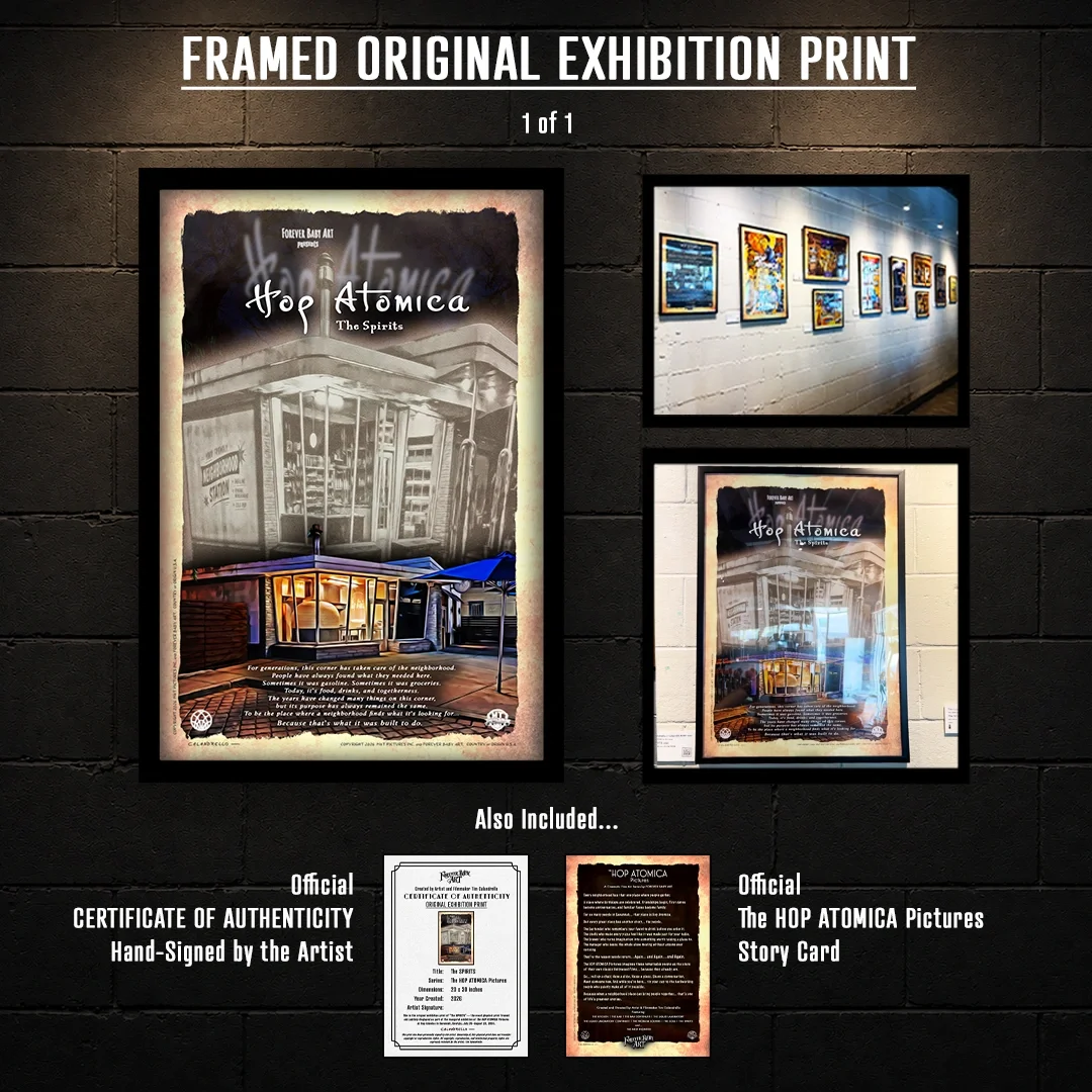 FRAMED ORIGINAL EXHIBITION PRINT - The HOP ATOMICA Pictures: The SPIRITS