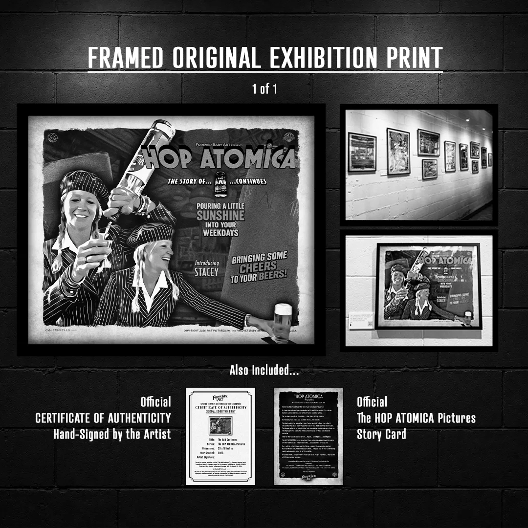FRAMED ORIGINAL EXHIBITION PRINT - The HOP ATOMICA Pictures: The BAR Continues