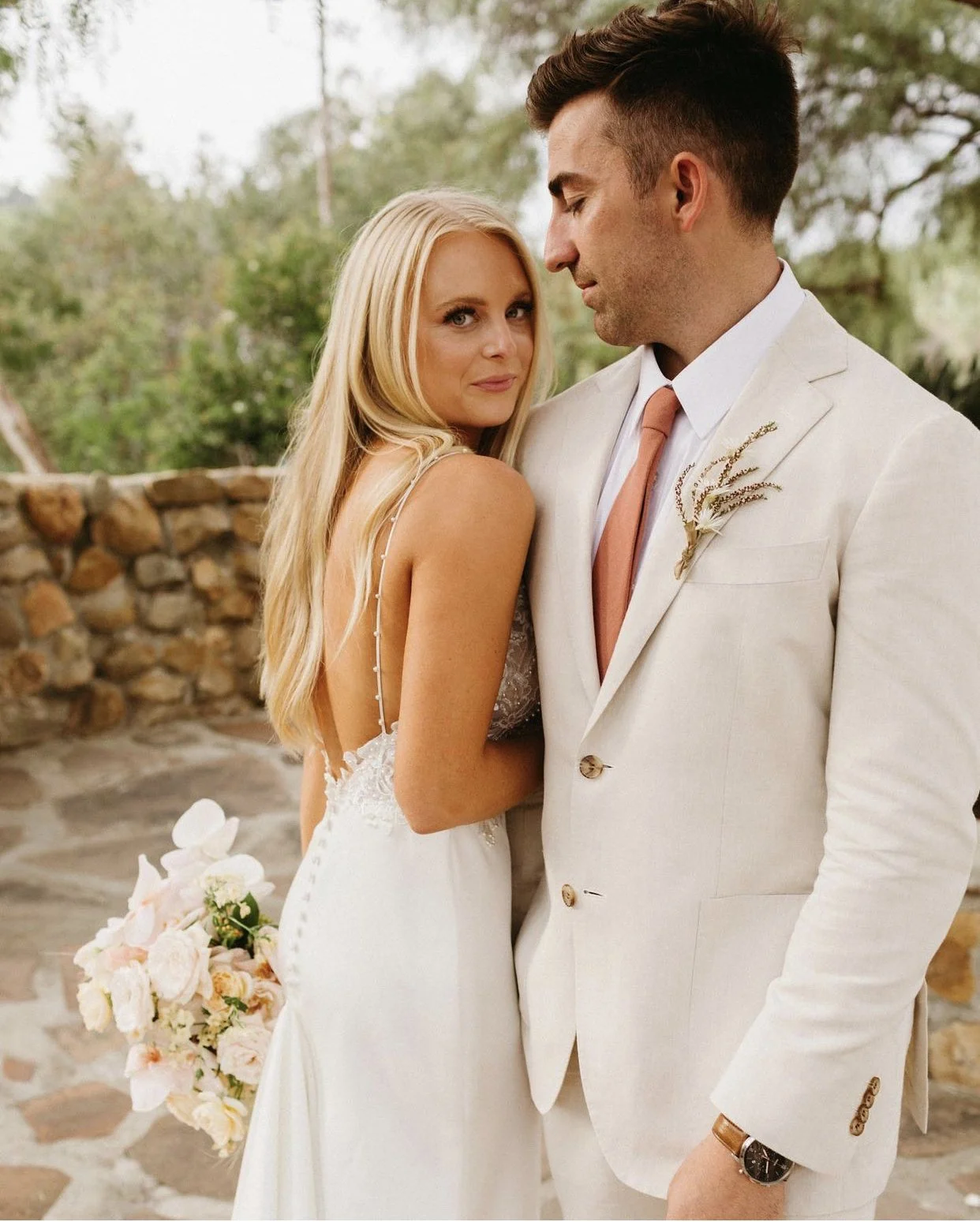 Chelsea + Nick's Vibrant Garden Wedding at Leo Carillo Ranch