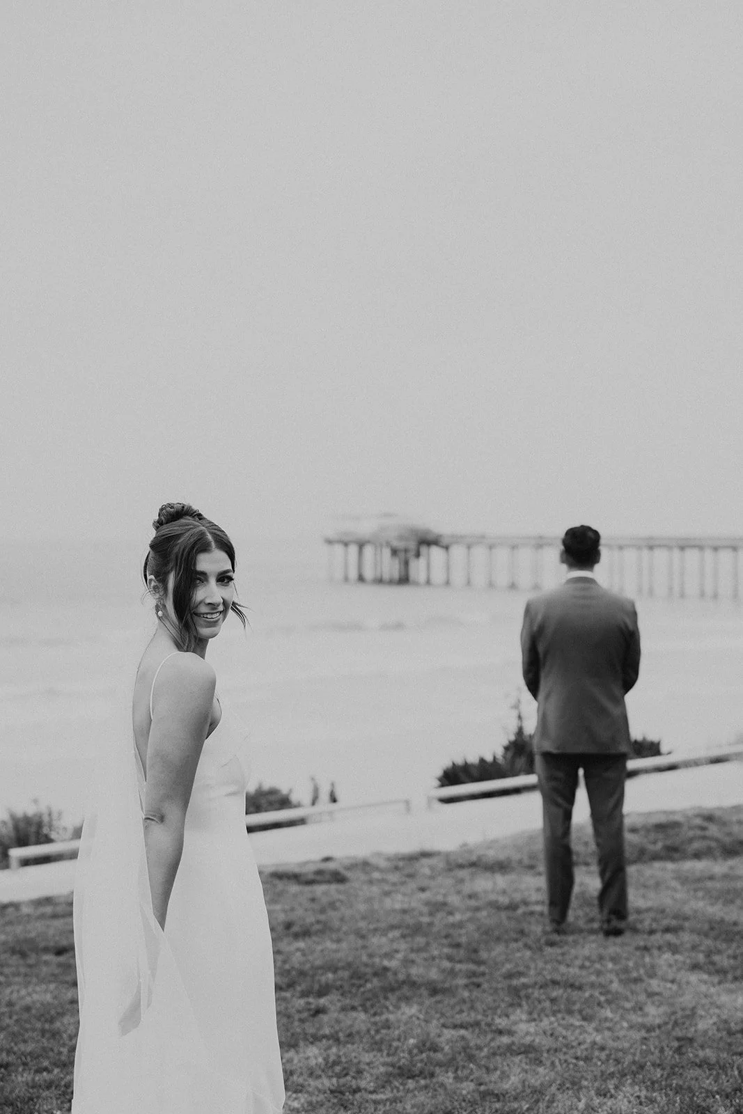 Kali and Daniel's Moody, Minimalist Seaside Wedding Day in San Diego, California 