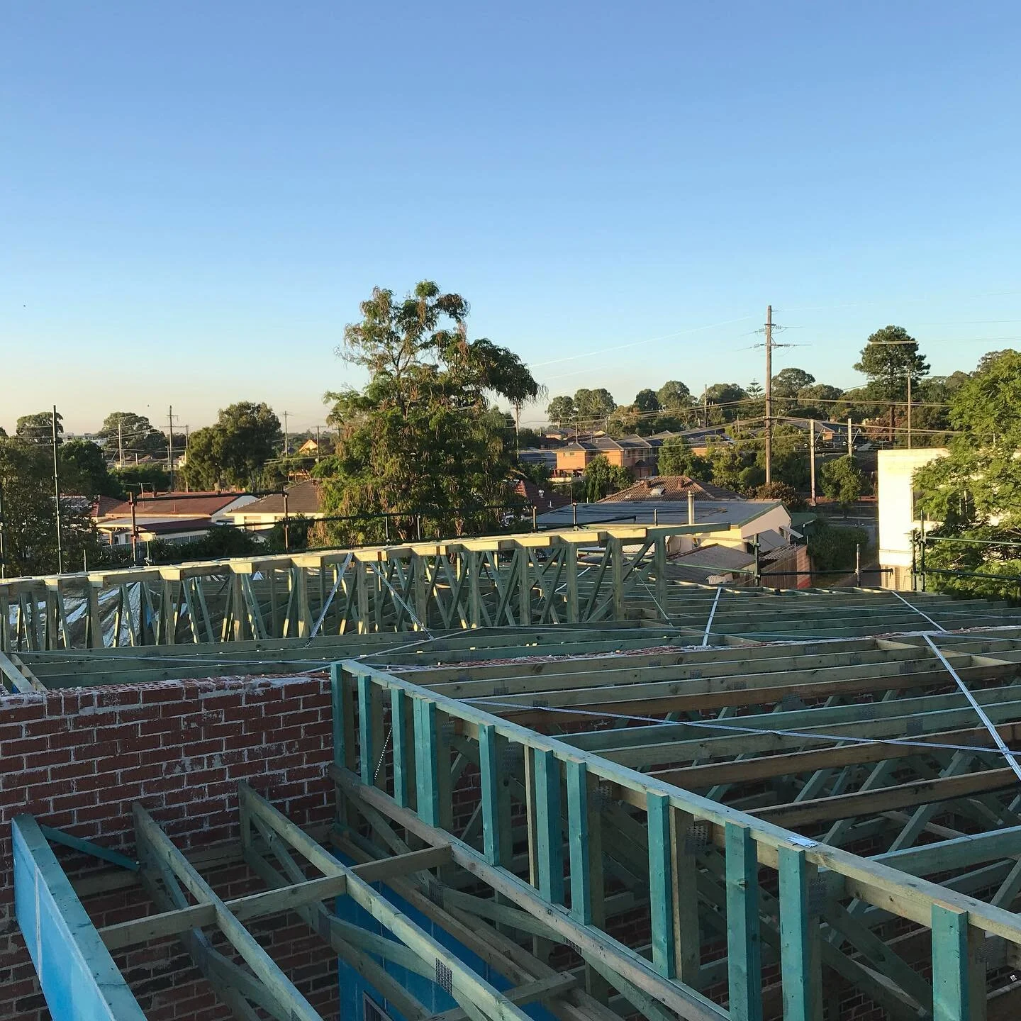 Frames are up on the Edna project