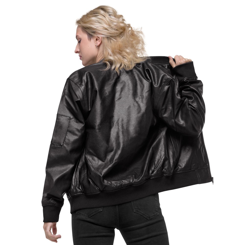 Leather Bomber Jacket — Voices for Voices