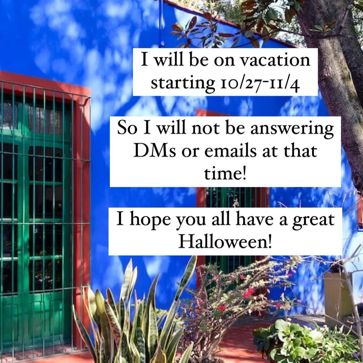 A little PSA! I will see you when I come back from Mexico if I don&rsquo;t see ya before hand💕