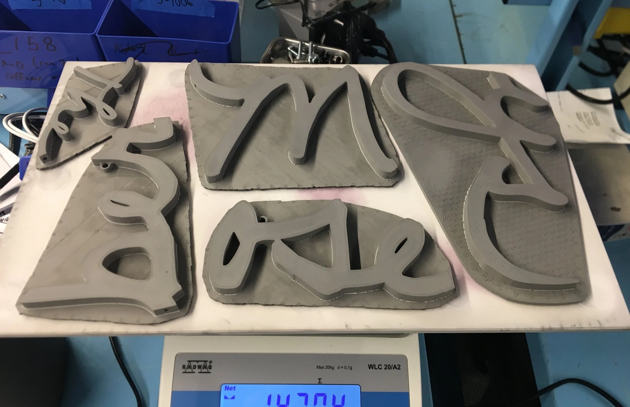 Ready to go into the sintering oven.