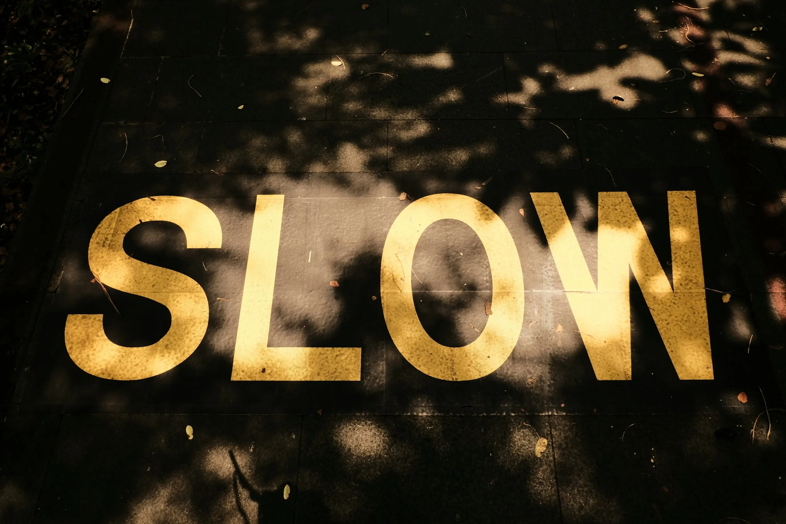 Image of the word "slow"