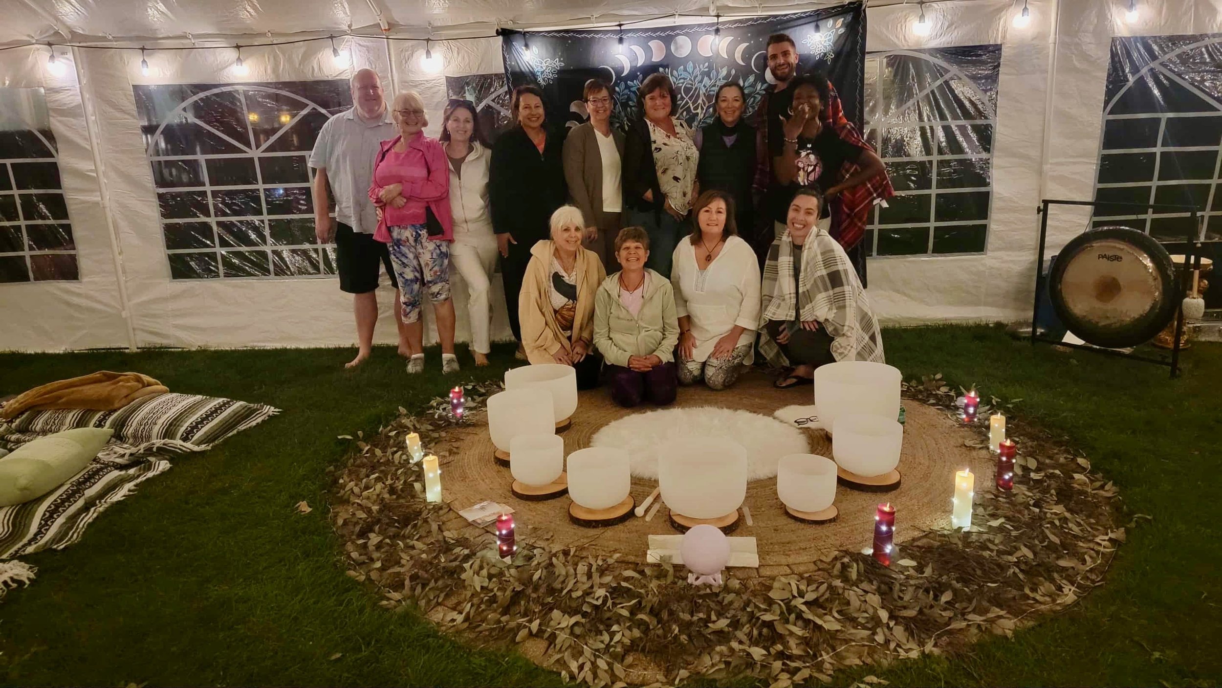 Group Pic of Outdoor Sound Bath