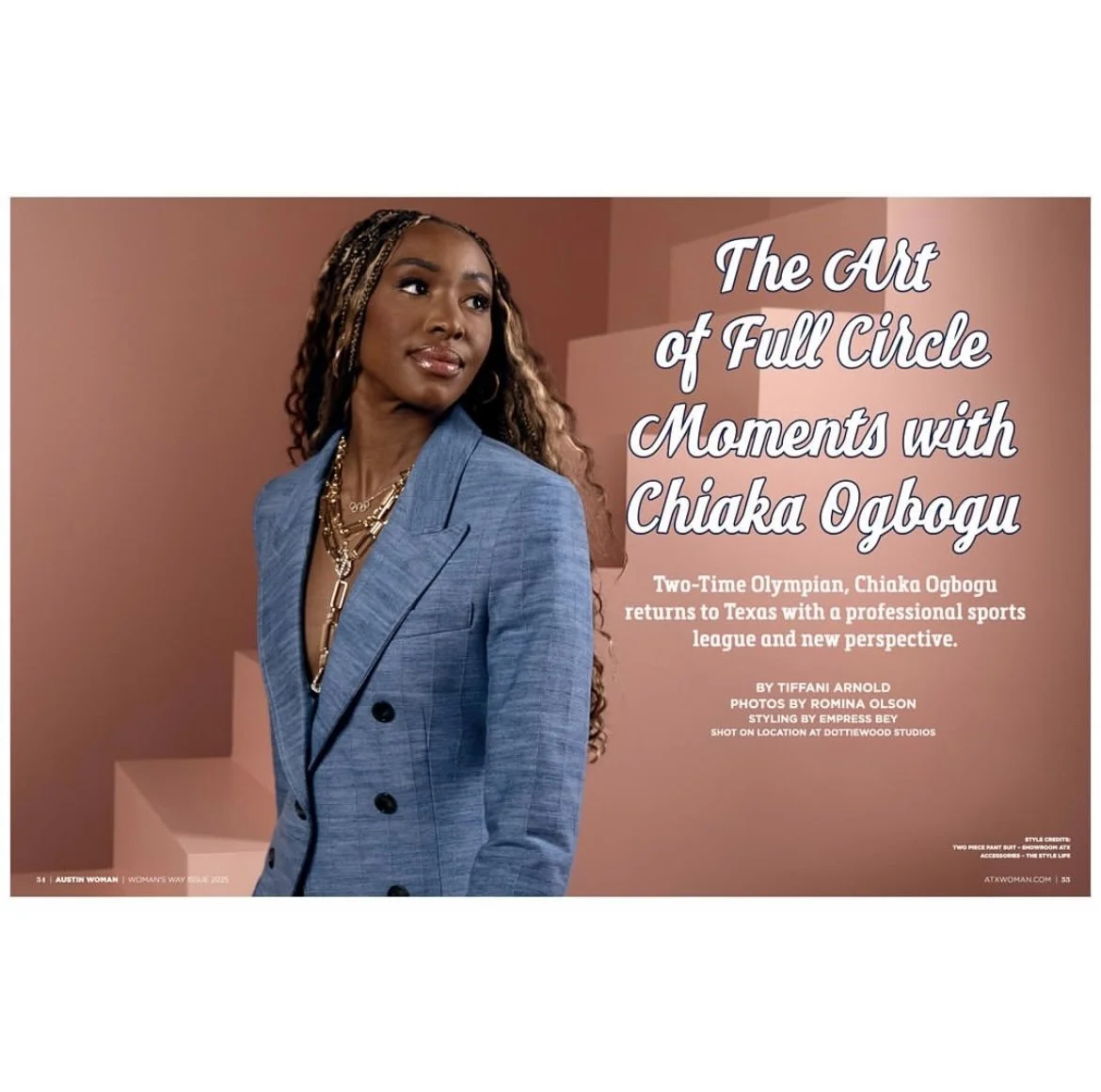 Cover Story for Austin Woman Magazine(May-Jun): The Art of Full Circle Moments with Chiaka Ogbogu