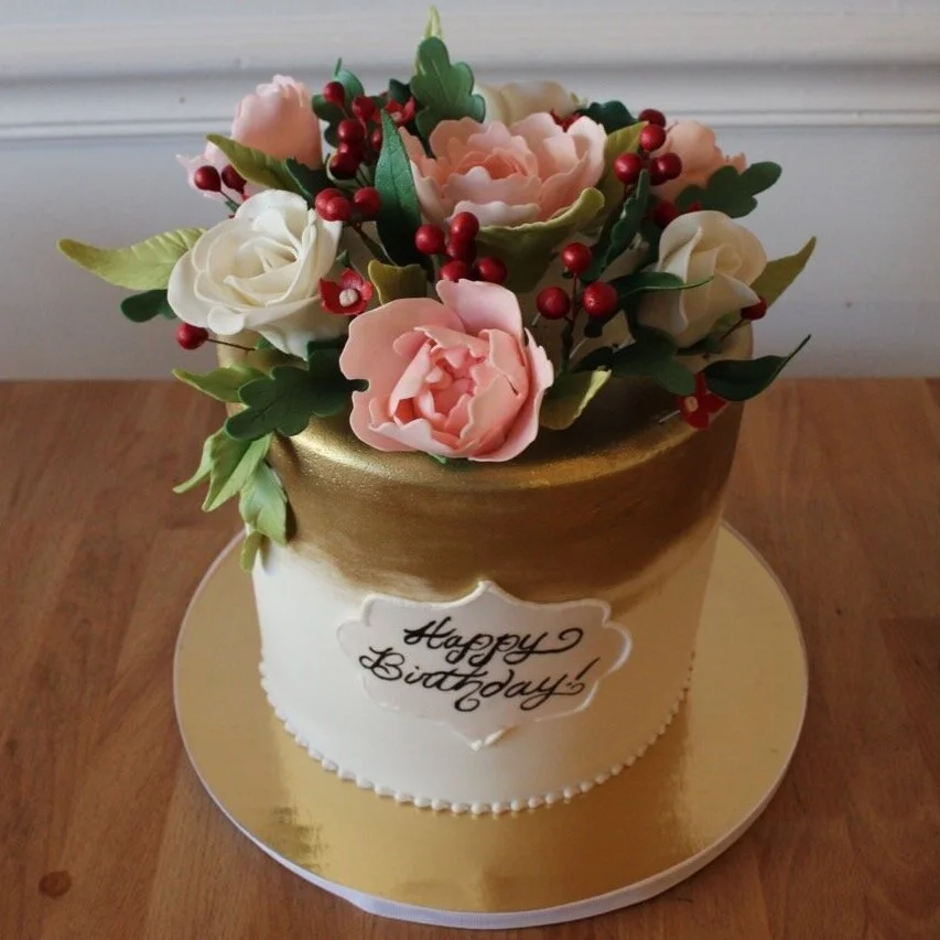 Sugar Bouquet Birthday Cake
