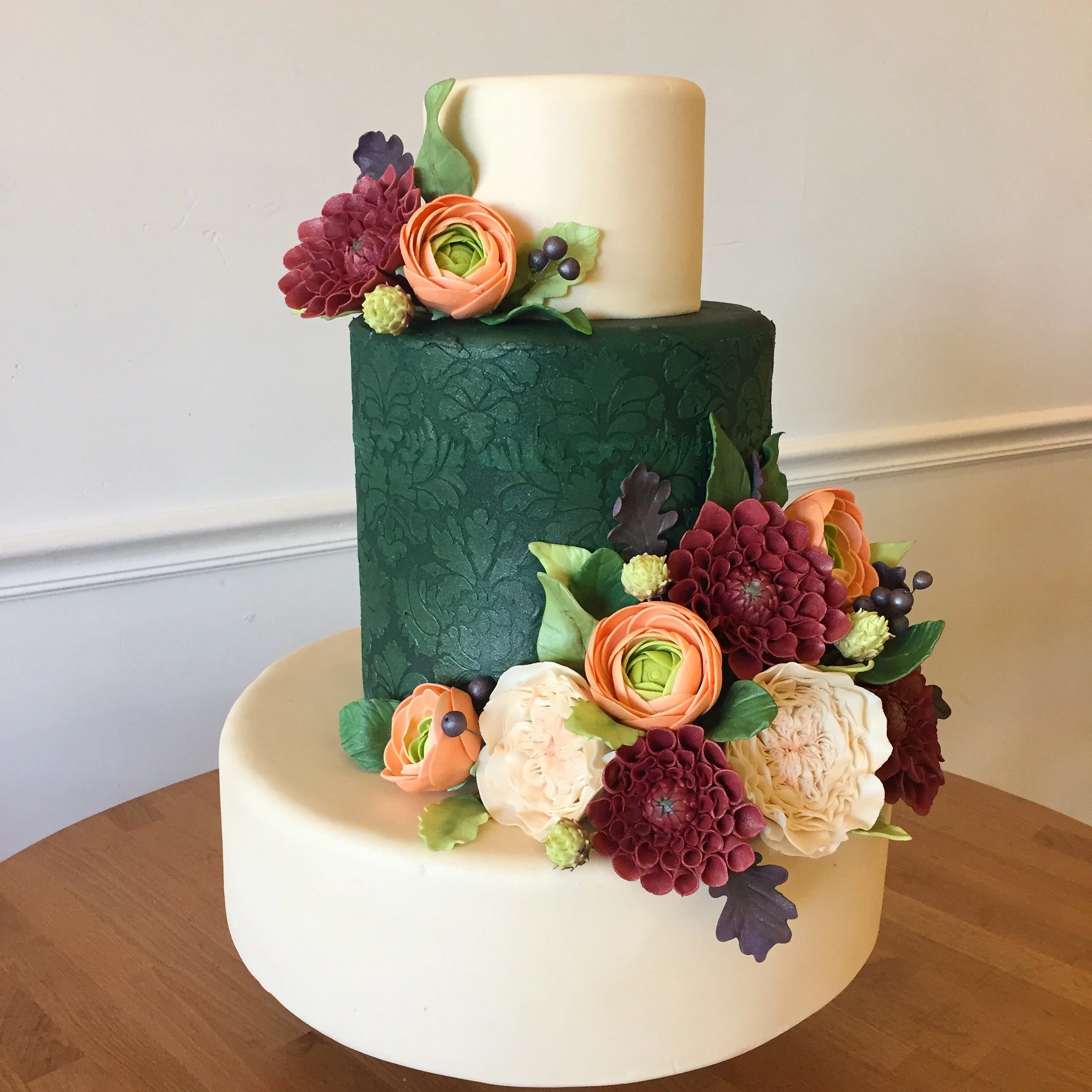 Winter Brocade Wedding Cake