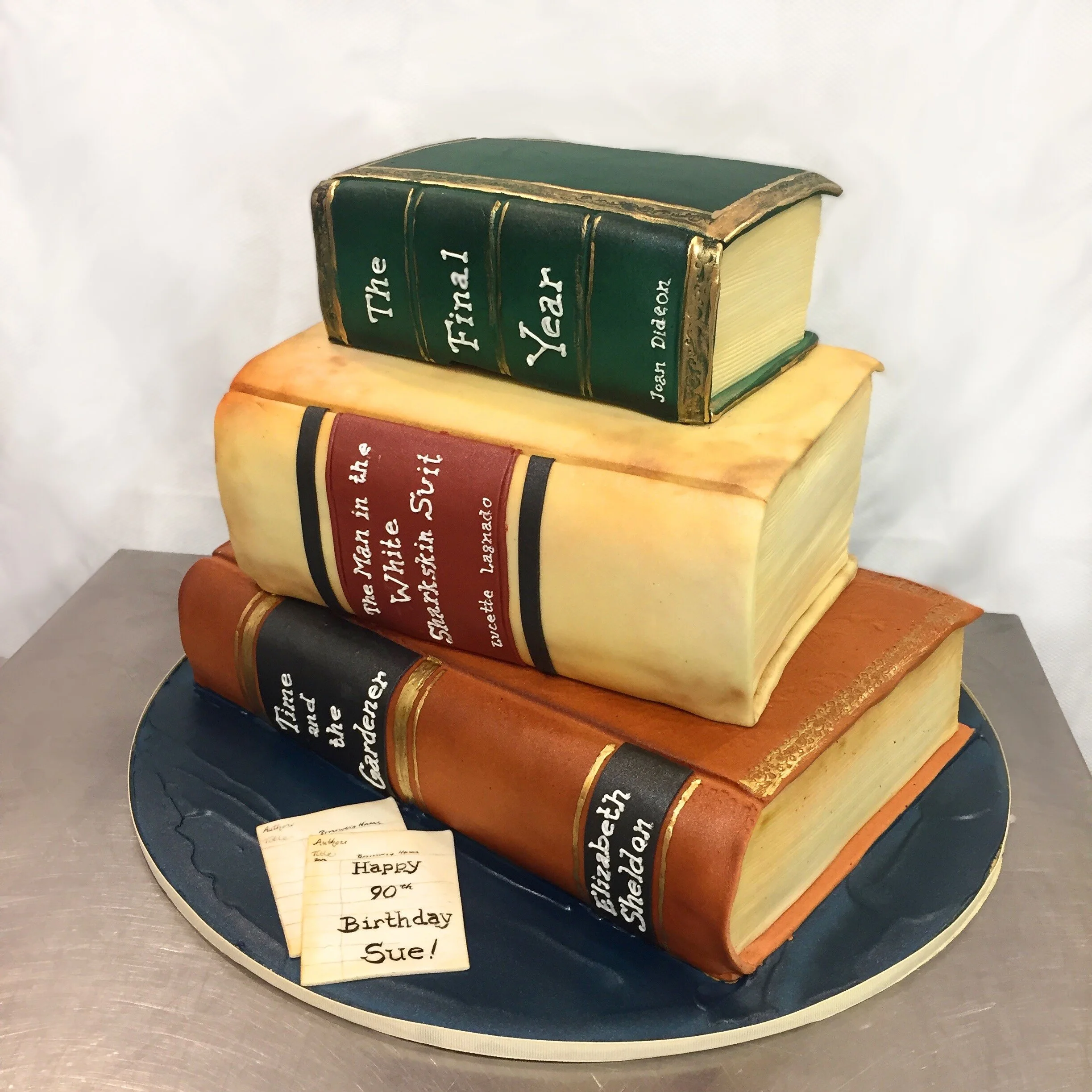 Book Stack Cake