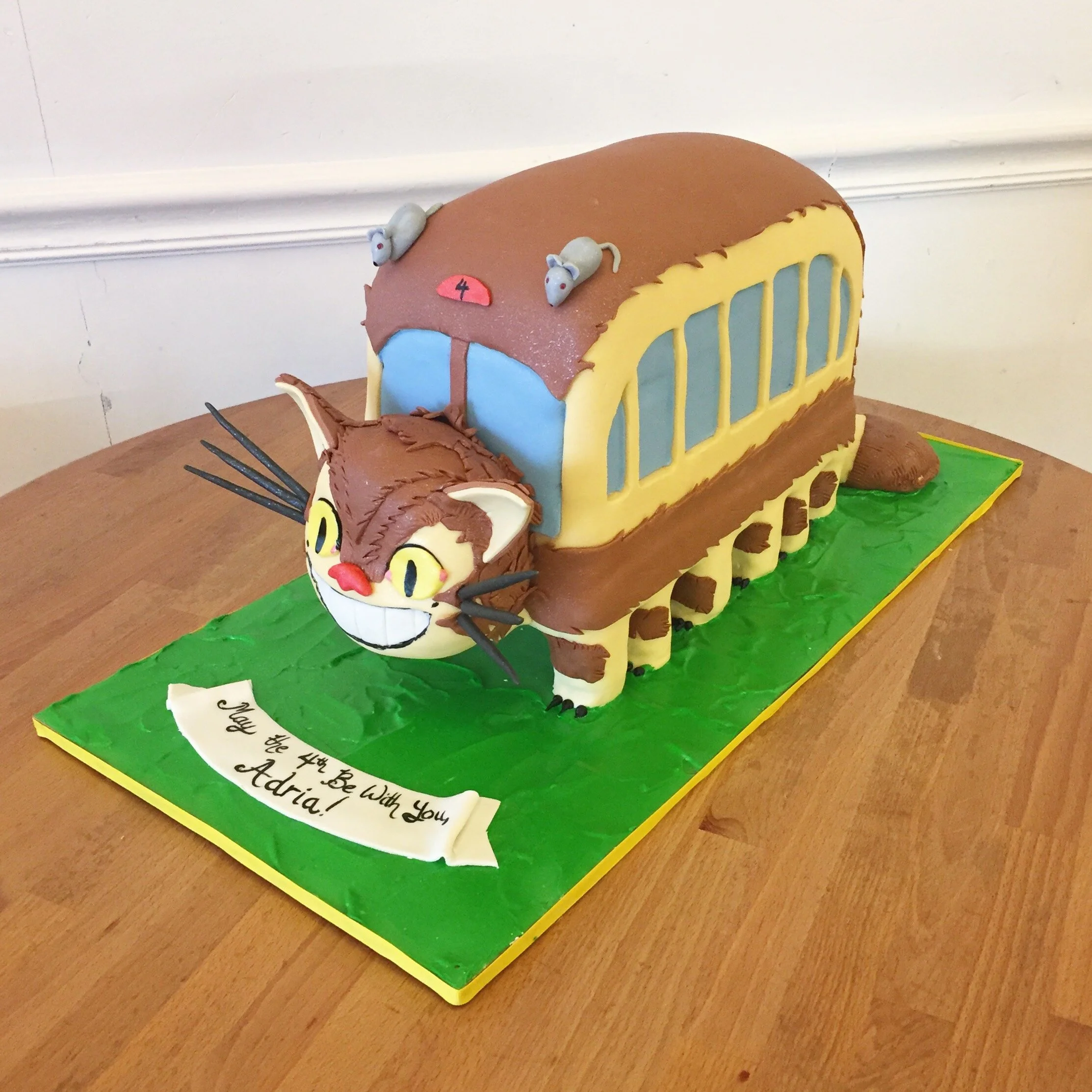 Studio Ghibli Catbus Cake