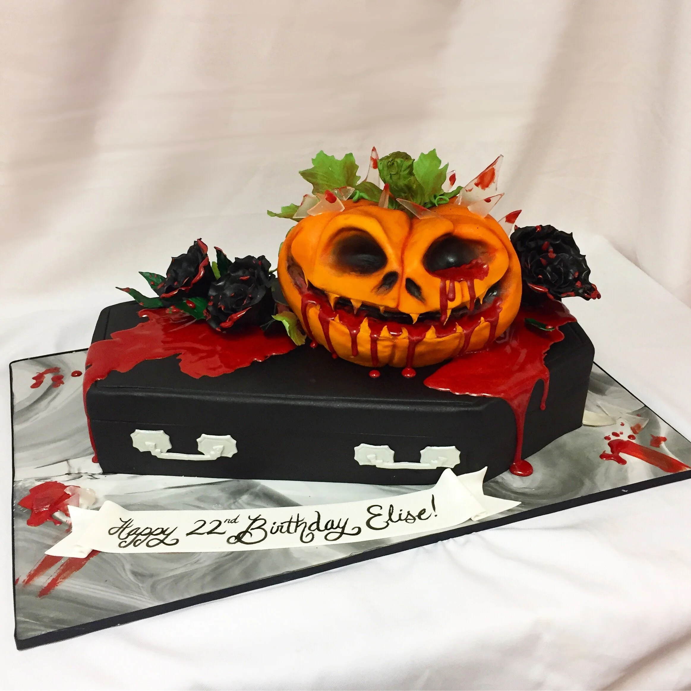 Halloween Murder Pumpkin Cake