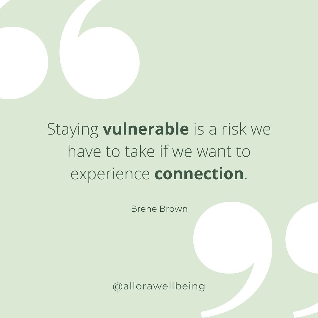 Vulnerability is essential for connection! The nature of deep intimacy is it requires something brave of us. We talk about this so much in clinic, especially when someone has experienced deep hurt in their life. How can you be a little more brave tod