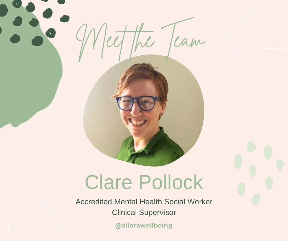 We have added another Accredited Mental Health Social Worker to our team, a big welcome to Clare! Clare is providing Clinical Supervision and has immediate availability for individual and group supervision. Have you got your supervision hours up to d