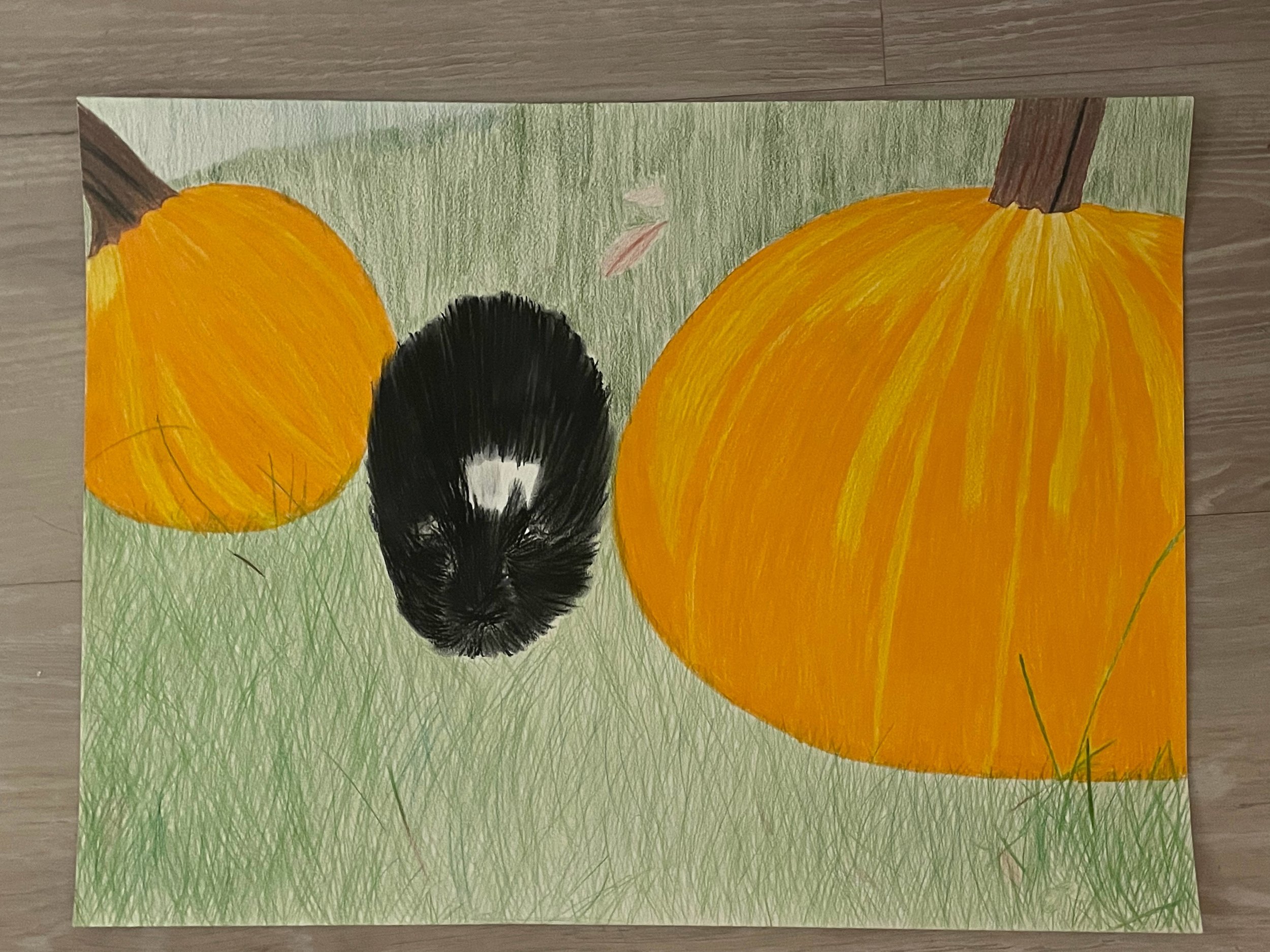 18"x24" color pencil and charcoal drawing