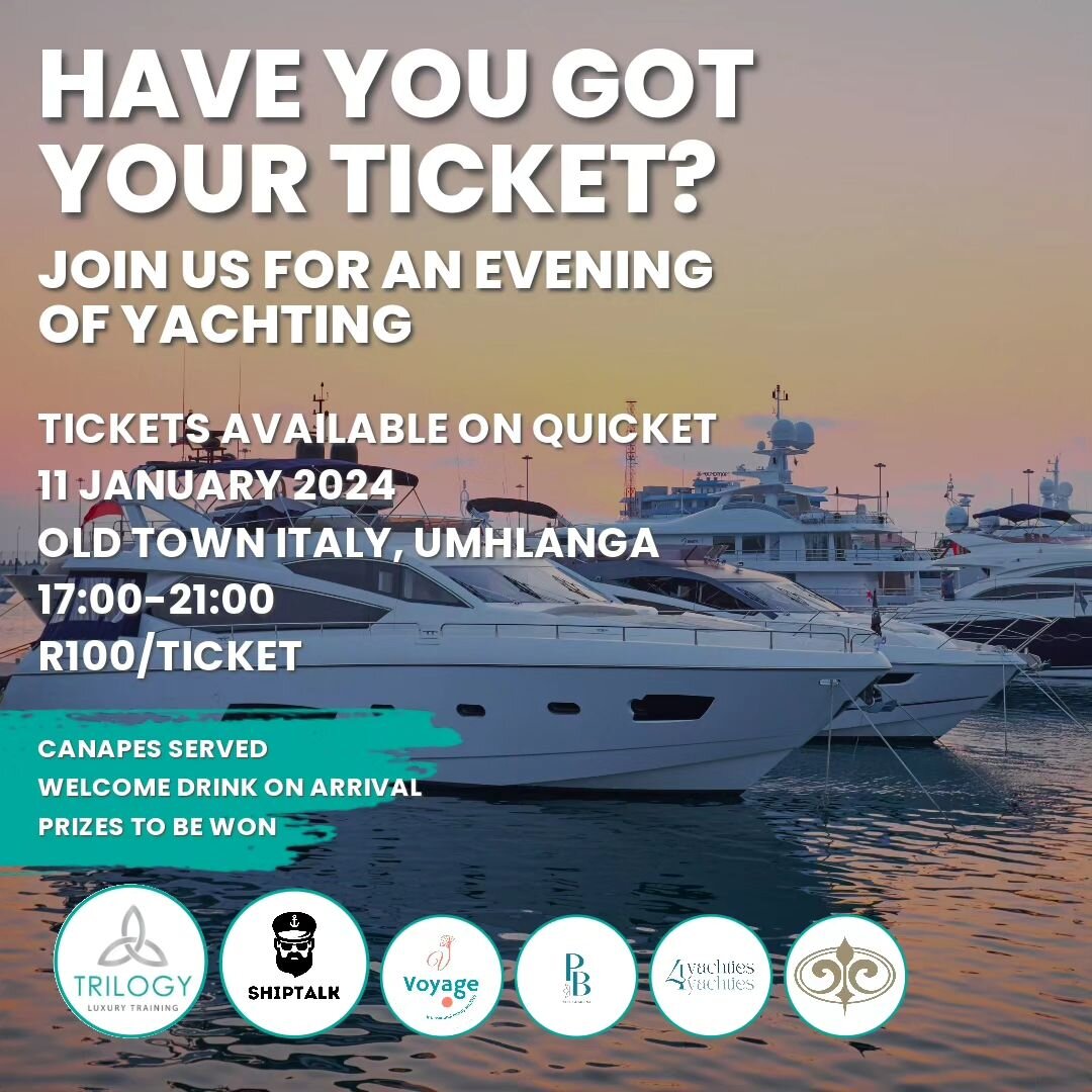 Just over a week to go!
Join us for the first yachting event in KZN!
The aim of the event is to provide yachties with access to people who can help them get into yachting and thrive while in yachting!
Some of the sponsors who will be attending
@trilo