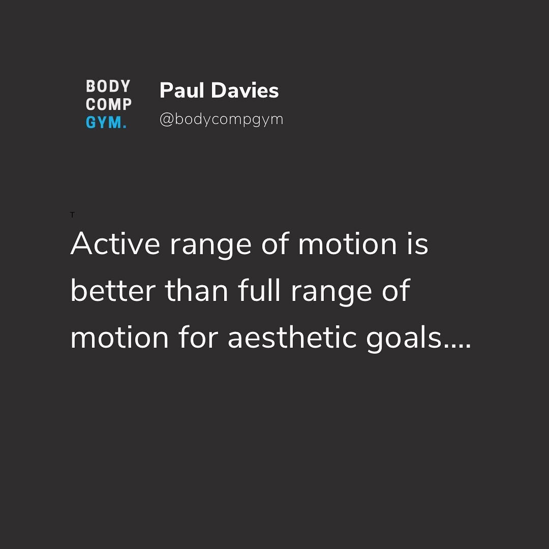 While range of motion is dictated by the individual in front of you, it&rsquo;s important to know the difference between active and full range of motion and their different applications.

Active range of motion can be defined as the maximum movement 
