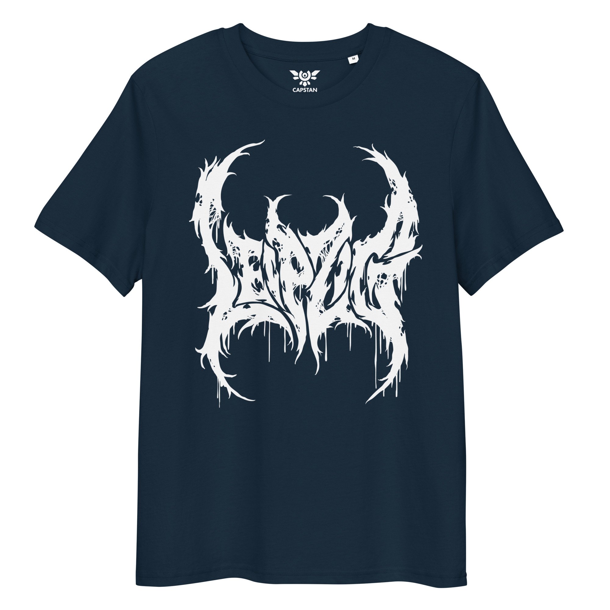 WGT Leipzig Death Metal style logo t-shirt in blue