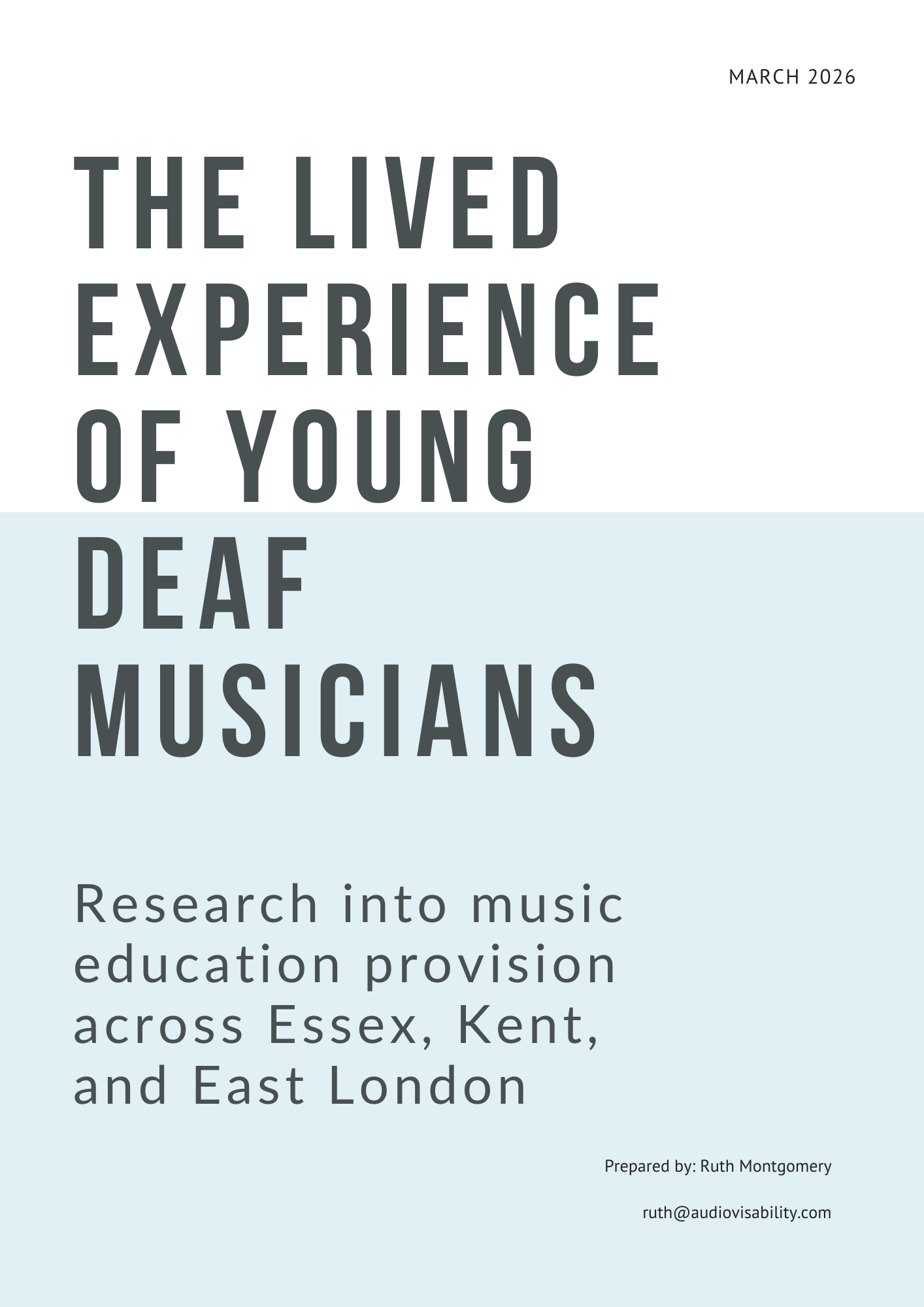 The Lived Experience of Young Deaf Musicians