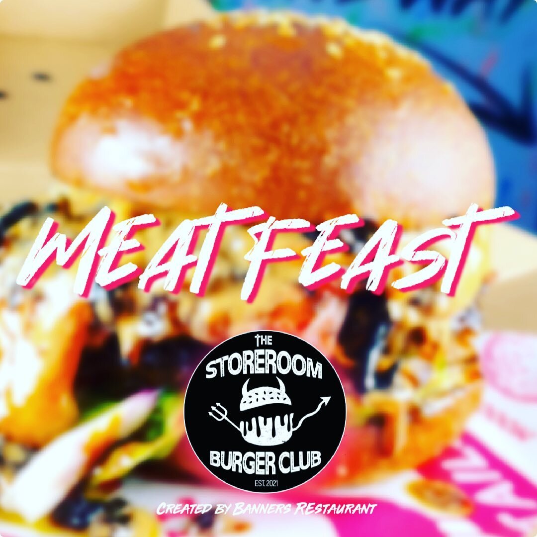 ✖️ The Meat Feast Burger✖️
.
Beef Brisket Patty
Slow-Cooked Chipotle Pork
Braised Brisket
Chorizo
Cheese
Get in ma belly!
.
📲 Order yours here at storeroomburgers.co.uk