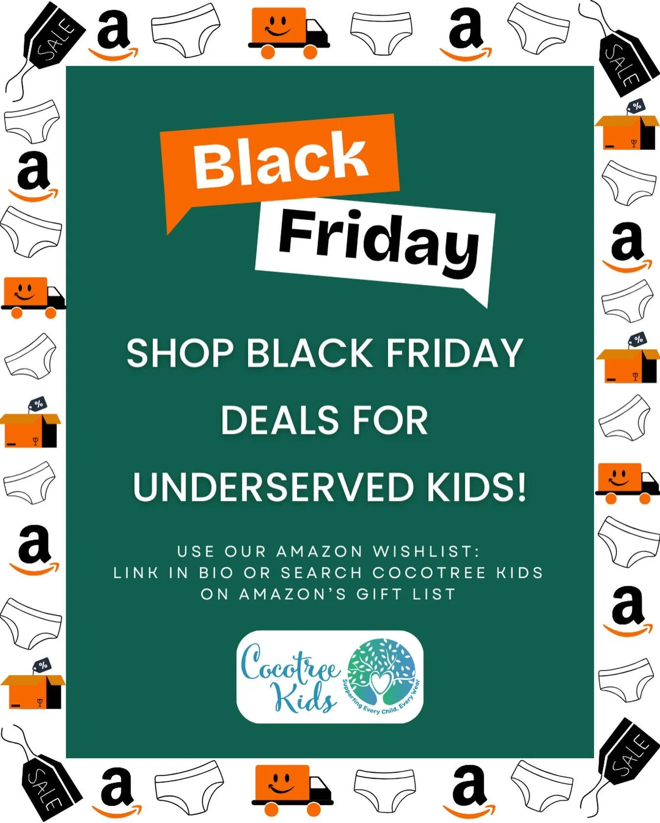If you are shopping Black Friday deals on Amazon, it&rsquo;s a great time to show support for local underserved kids&mdash;and it&rsquo;s super easy to do with the click of a button! No drop-offs or separate shipping is necessary. 

Check out our Wis