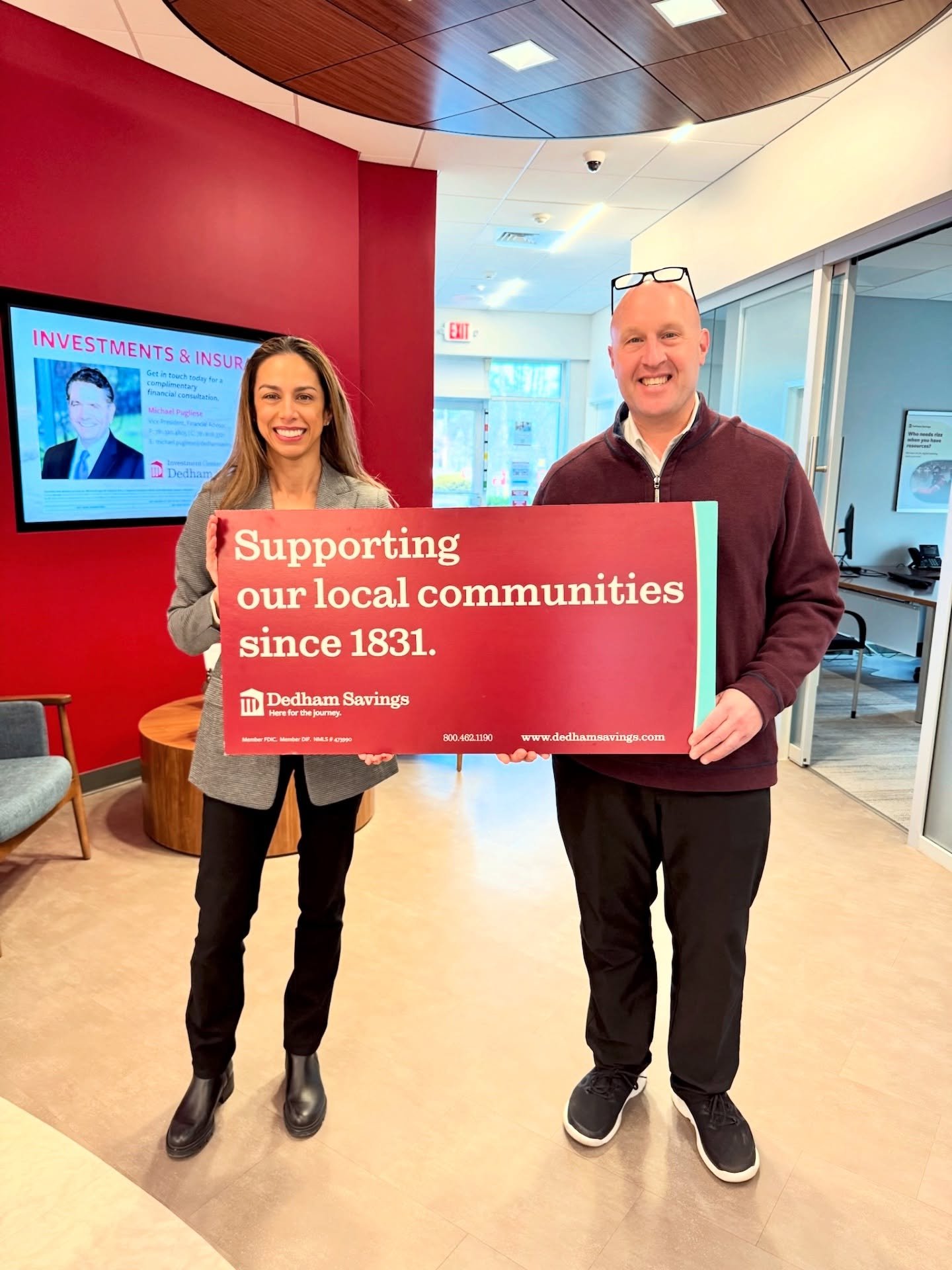 We are so honored to be the recipients of a $5,000 Dedham Savings Community Foundation grant! 

The Dedham Savings Community Foundation supports a variety of organizations making a positive impact on the community. Their grant program funds one-time 