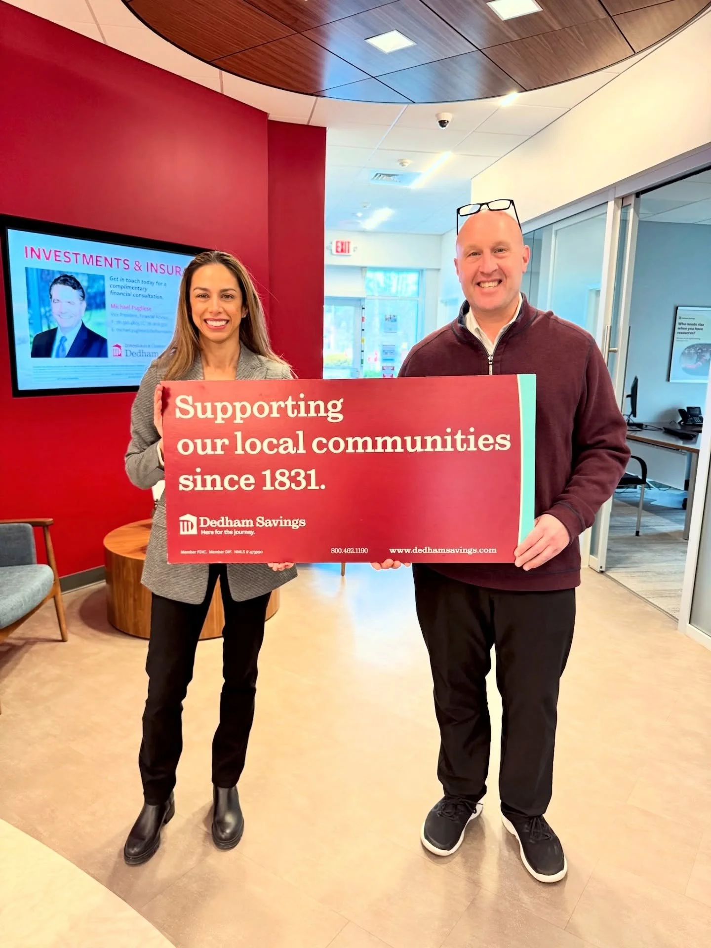 We are so honored to be the recipients of a $5,000 Dedham Savings Community Foundation grant! 

The Dedham Savings Community Foundation supports a variety of organizations making a positive impact on the community. Their grant program funds one-time 