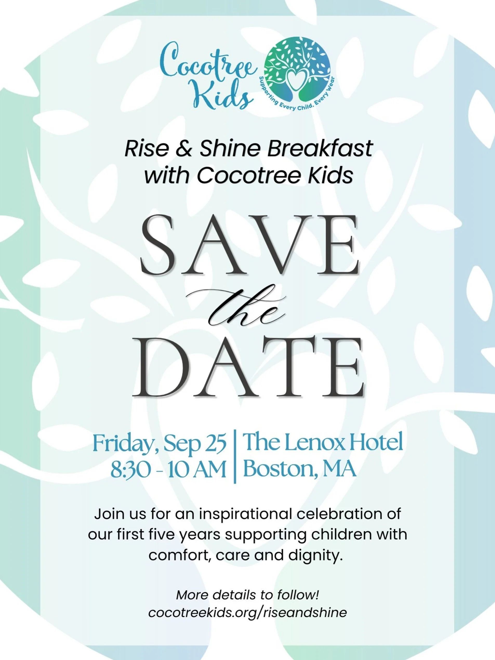 📅 SAVE THE DATE: You are cordially invited to celebrate our 5th anniversary with an inspirational breakfast on Friday, September 25 in Boston! Let us know if you&rsquo;d like to receive info about ticketing and sponsorship opportunities on our websi