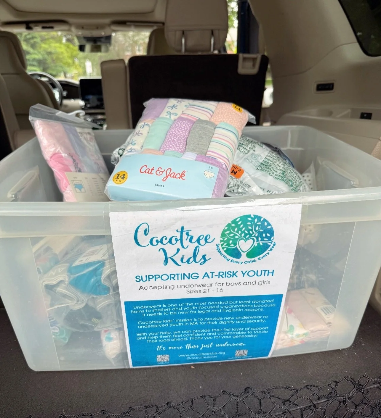 Bates Elementary School in Wellesley collected 176 pairs of undies at their recent drive! Thank you @batespto for helping us deliver dignity and security to kids who need it most across Massachusetts. 25 kids will start their days feeling confident a