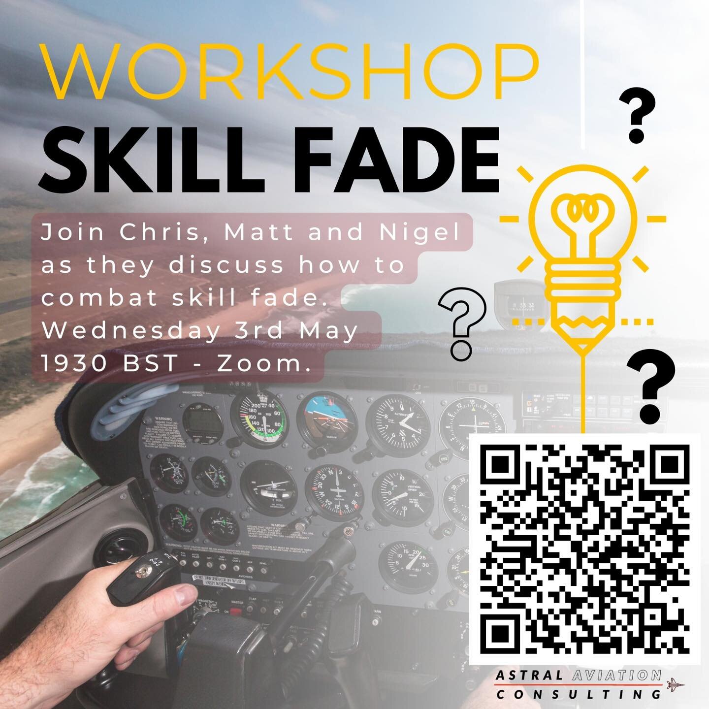 TONIGHT - Skill Fade workshop - Wednesday 3rd May 1930 BST

Register using the link on our bio!

#skillfade #CAA #workshop #safety #prepareplanperform