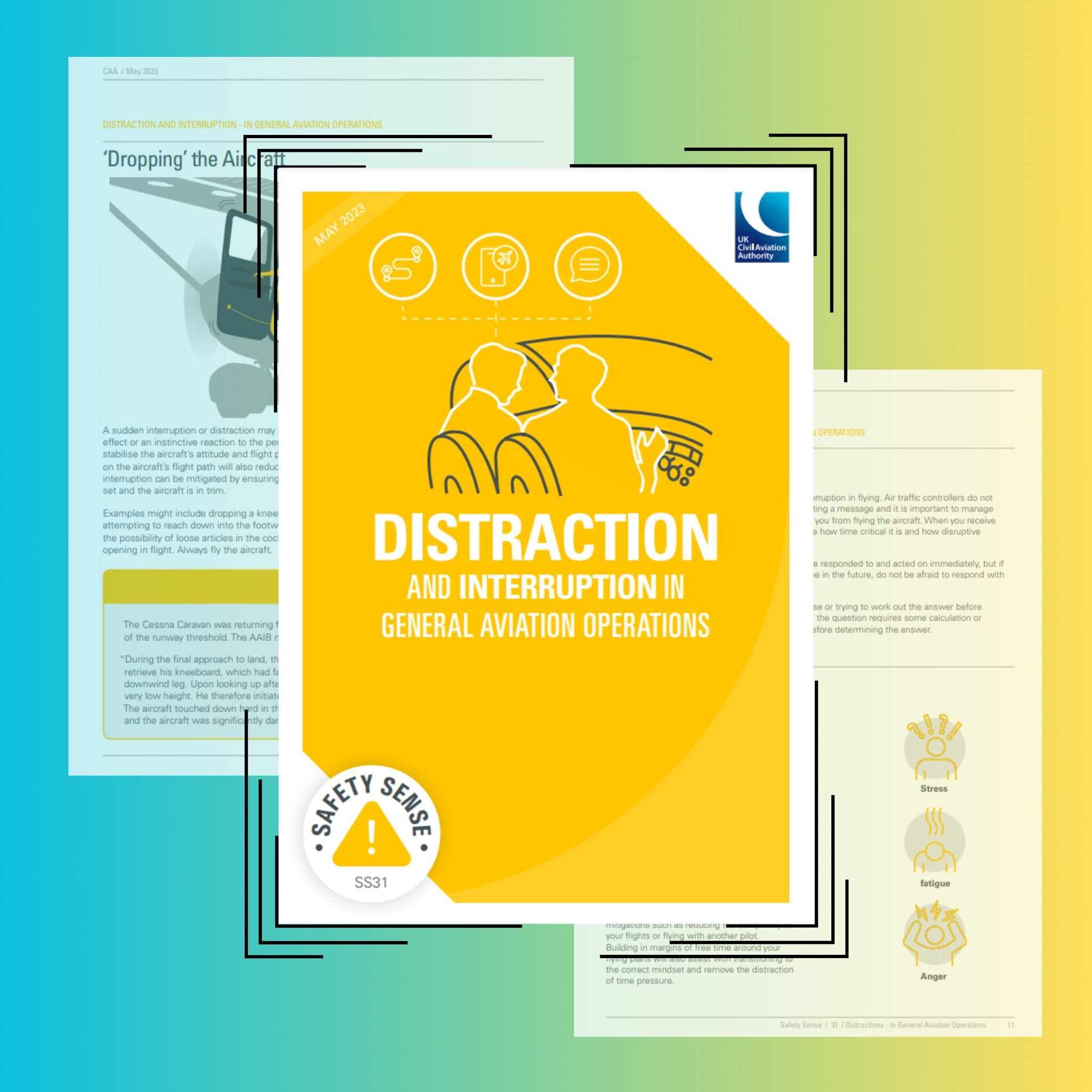 Brand new Safety Sense Leaflet by the CAA on distraction and interruption in general aviation operations. 

Check out the link in our bio to find these resources online.

 #SafetySense #CAA #safety #generalaviation #ukpilot #distraction #interruption