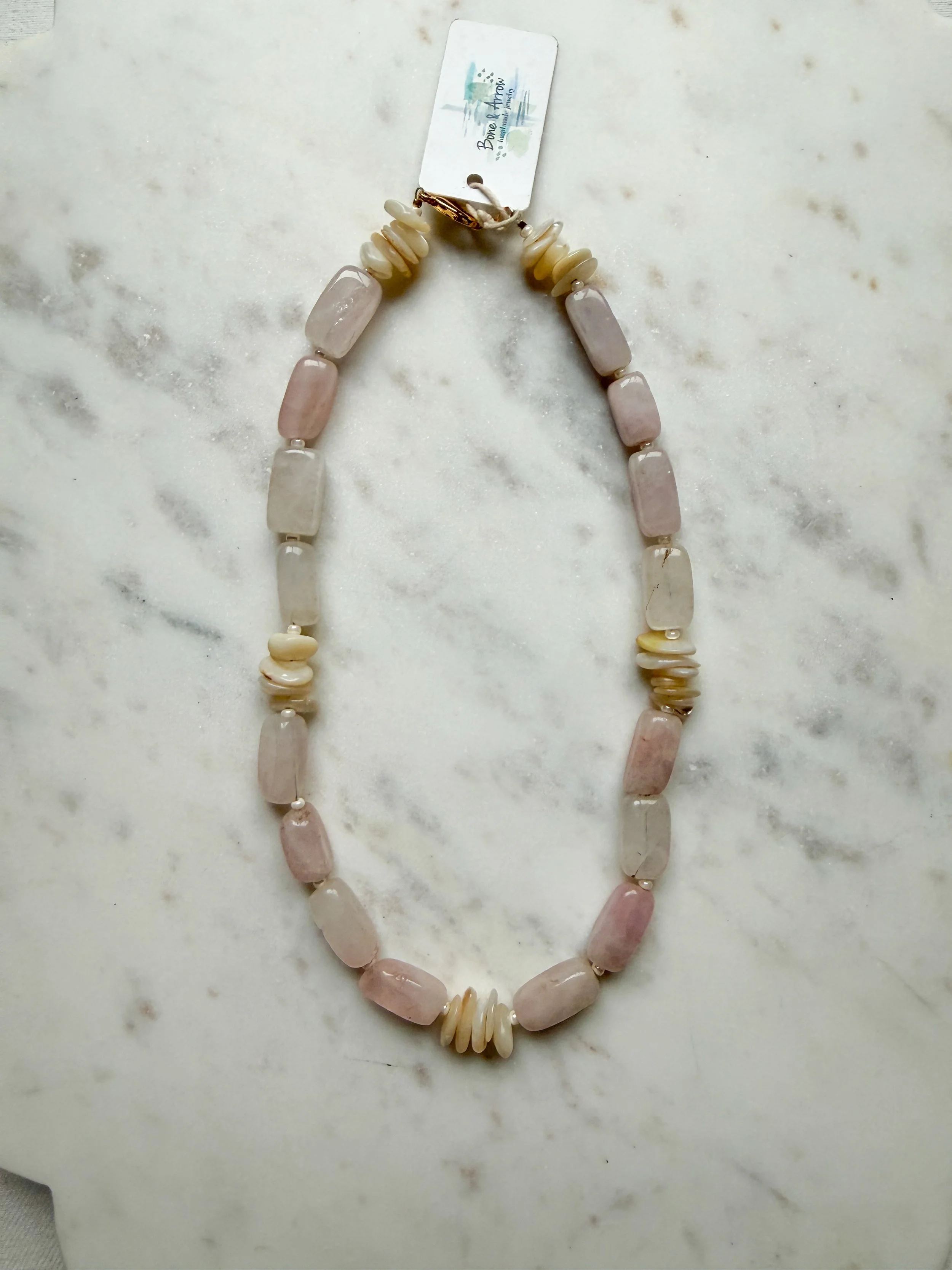 Pink Quartz and Pearl Chip