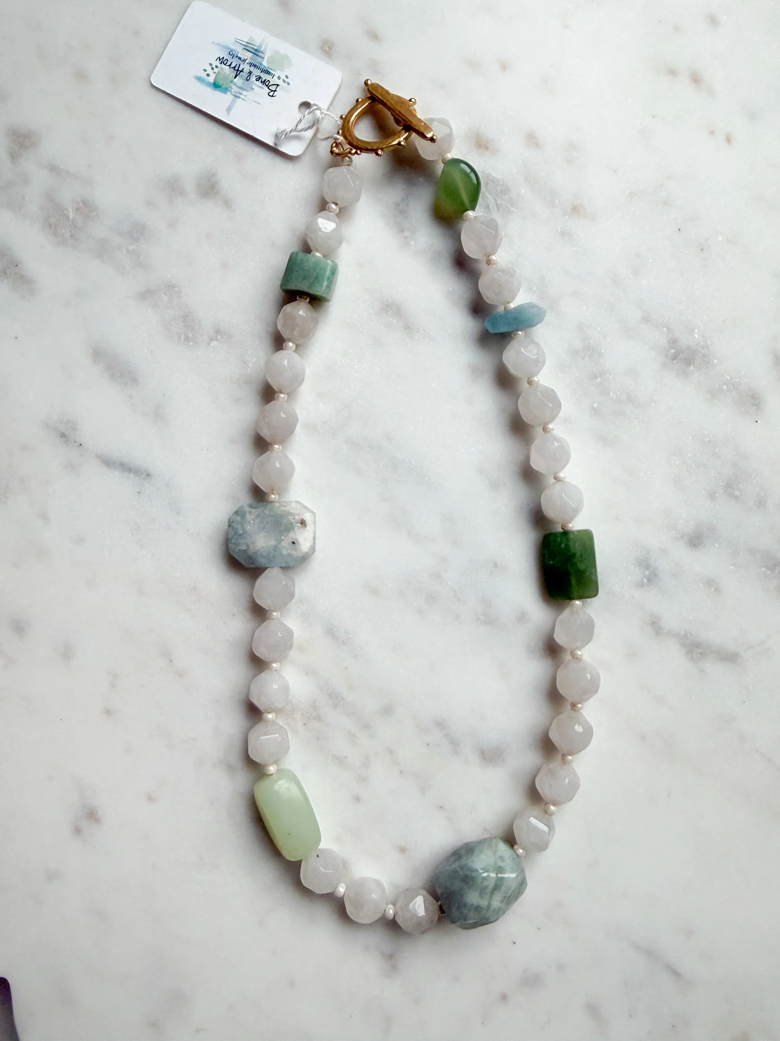 Aquamarine and Green Adventurine