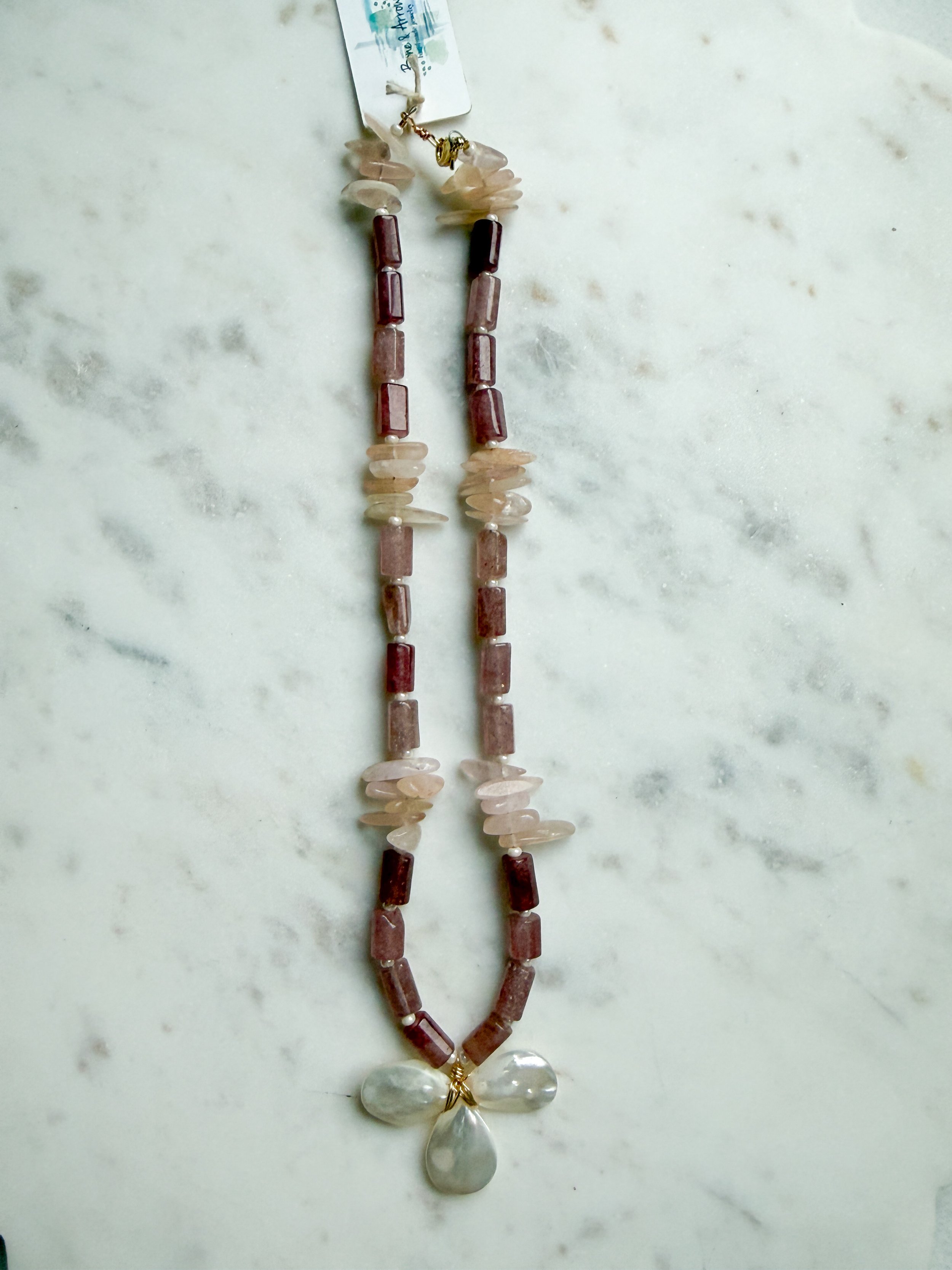 Pink Morganite and Quartz