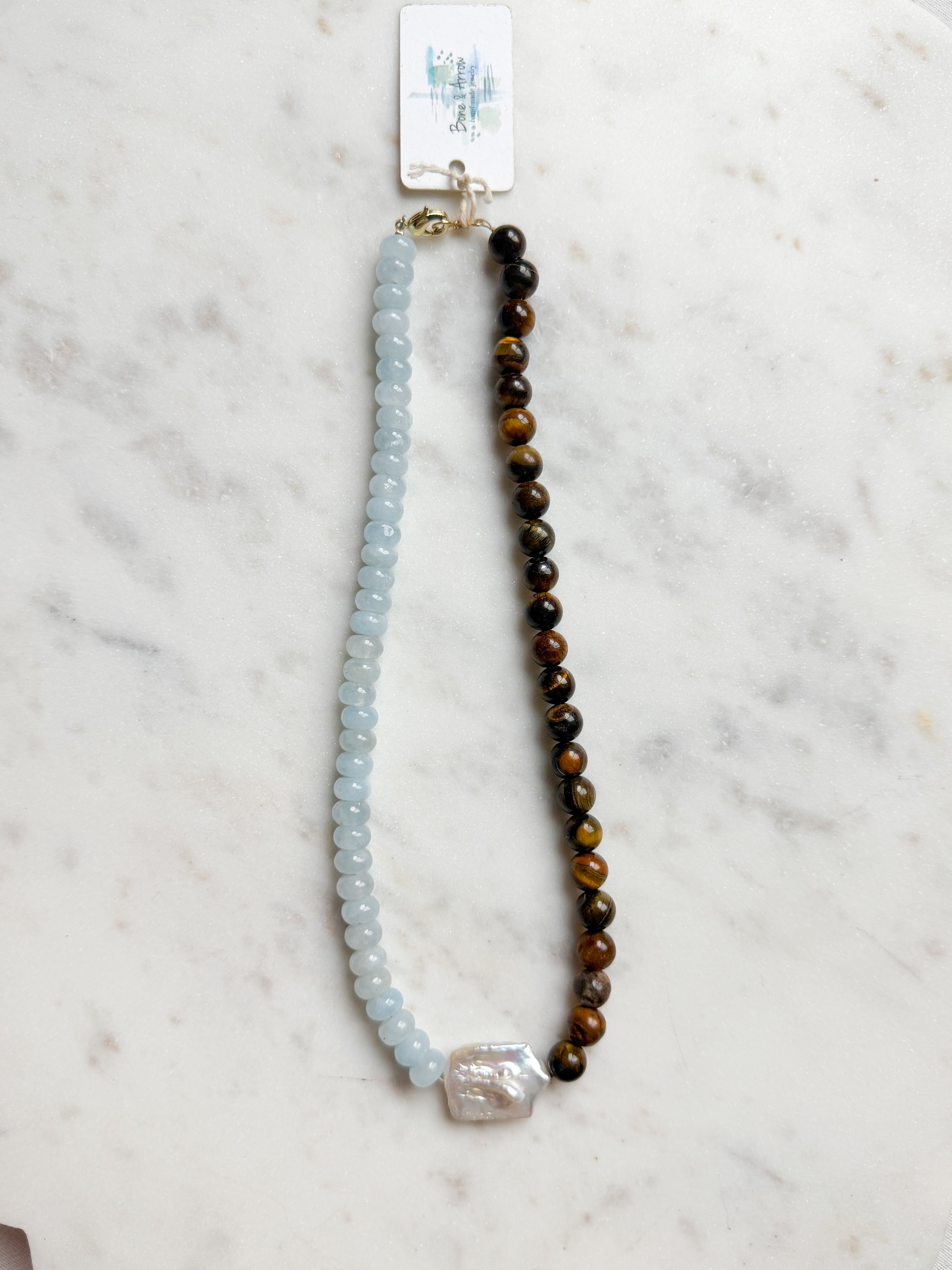 Tiger Eye and Aquamarine