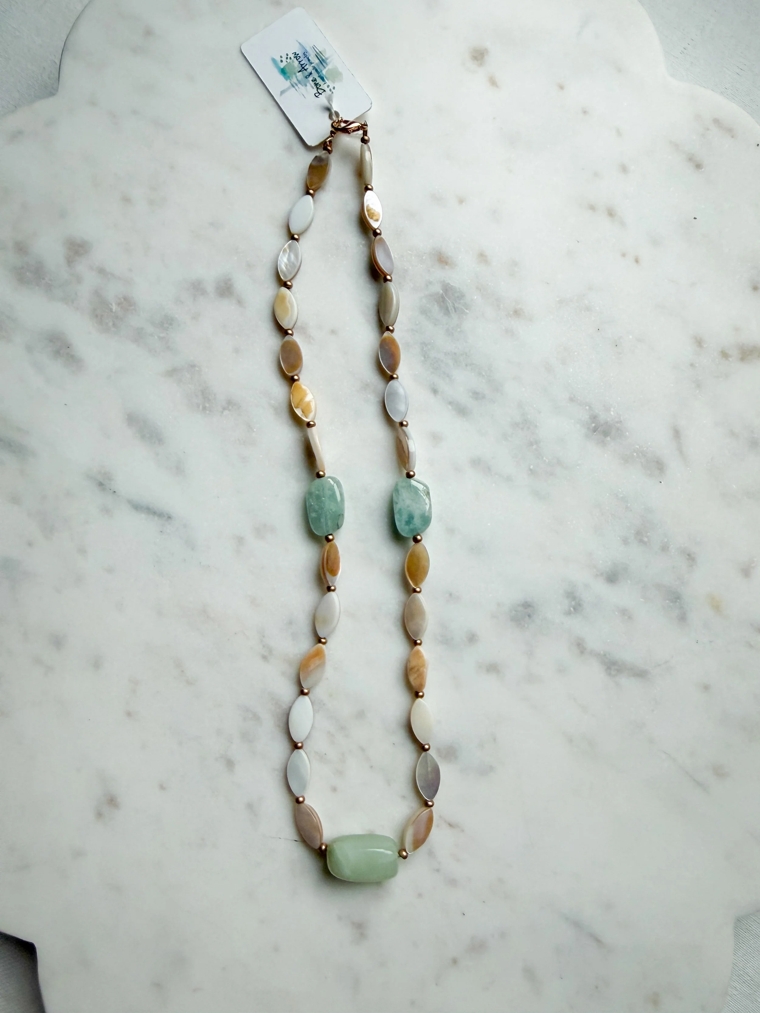 Green Adventurine and Marquee Pearl