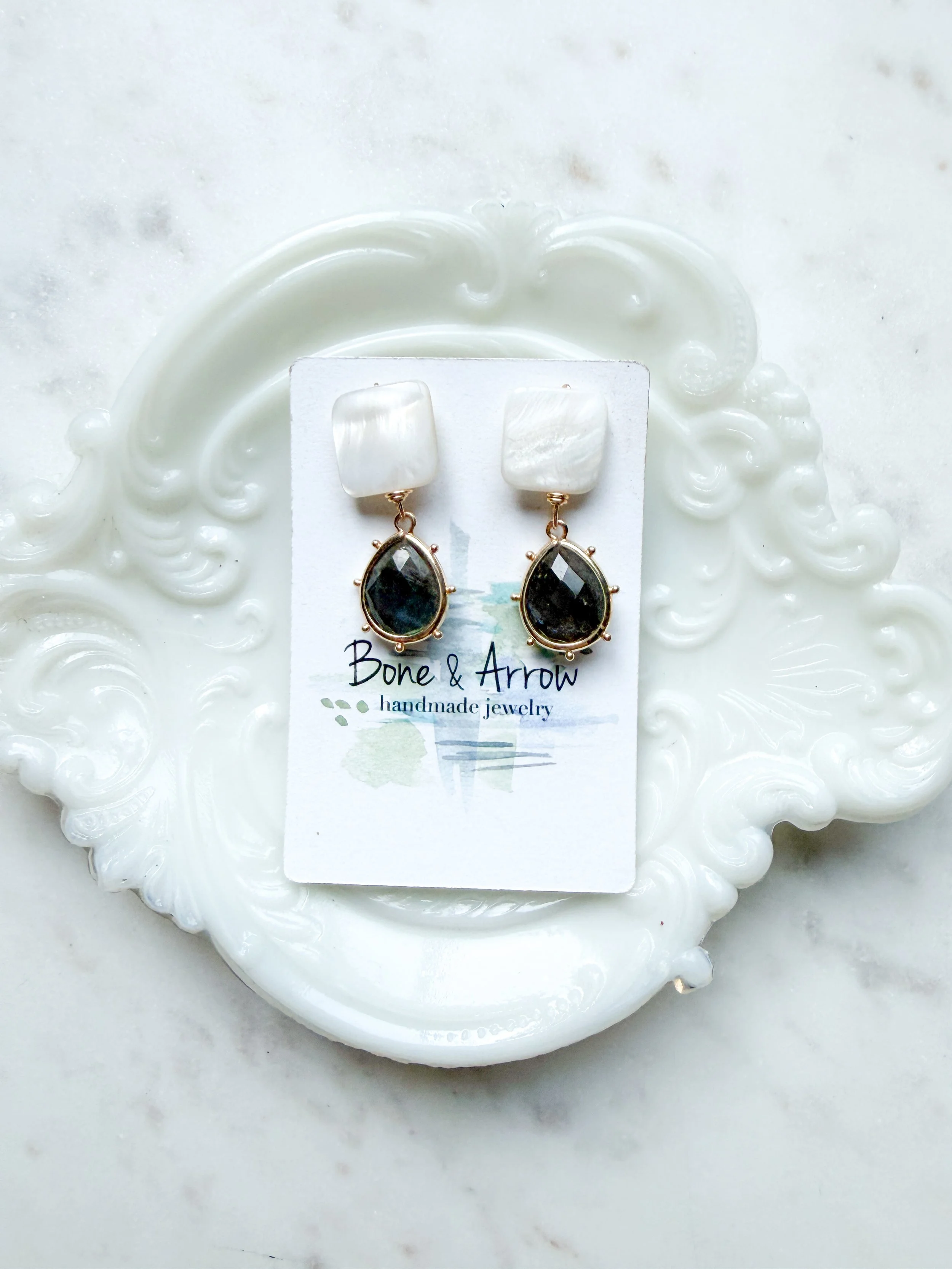 Labradorite Burst Teardrops